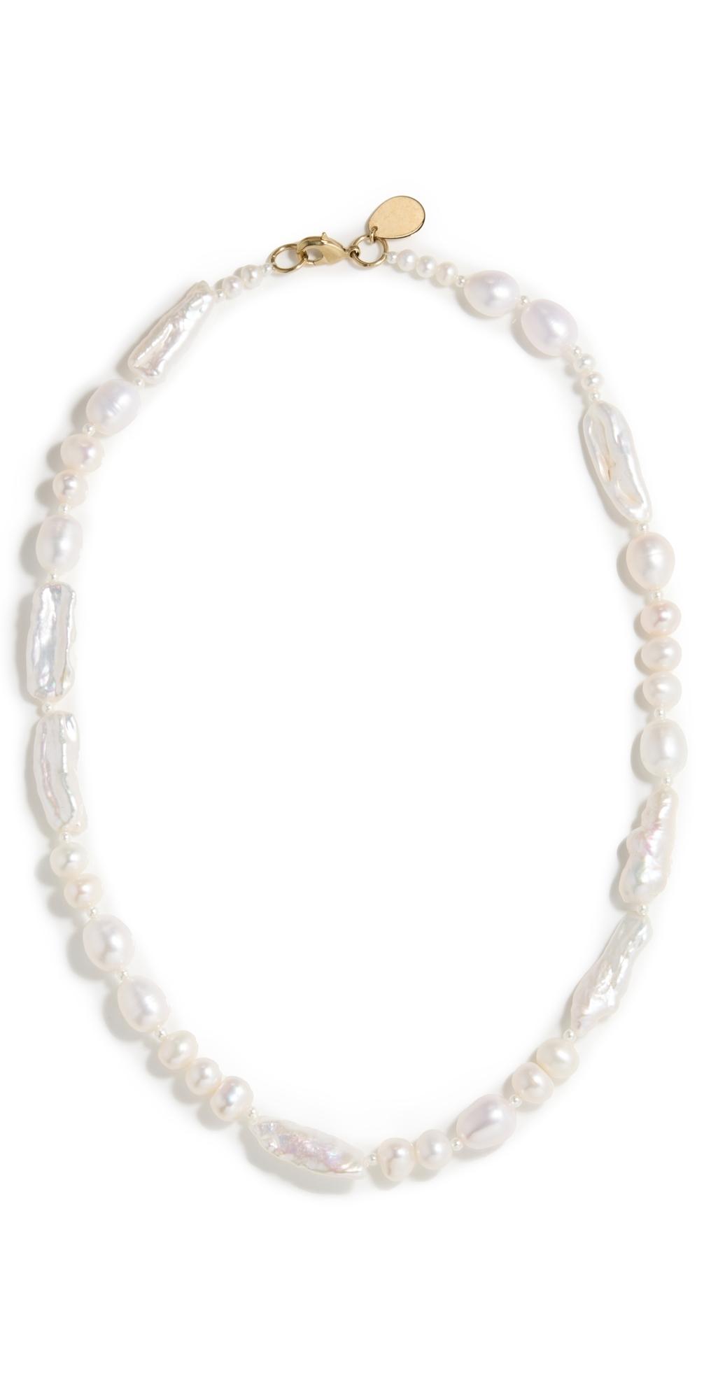 ネックレス・ペンダント Simone Rocha Pearl & Crystal Dagger Necklace - Pearl - Beige Simone Rocha Pearl & Crystal Dagger Choker Necklace