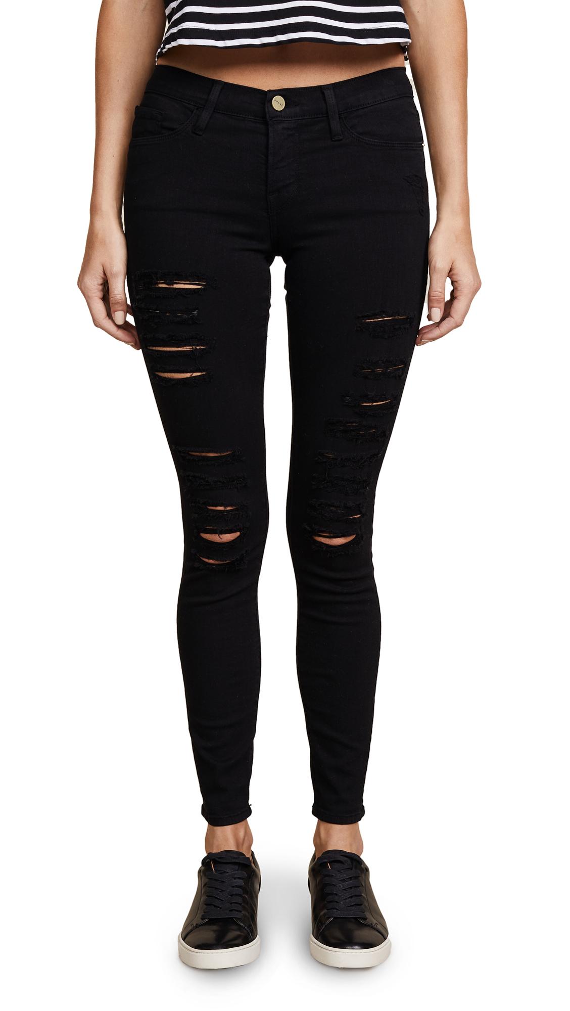 FRAME Denim Le Color Rip Skinny Jeans 