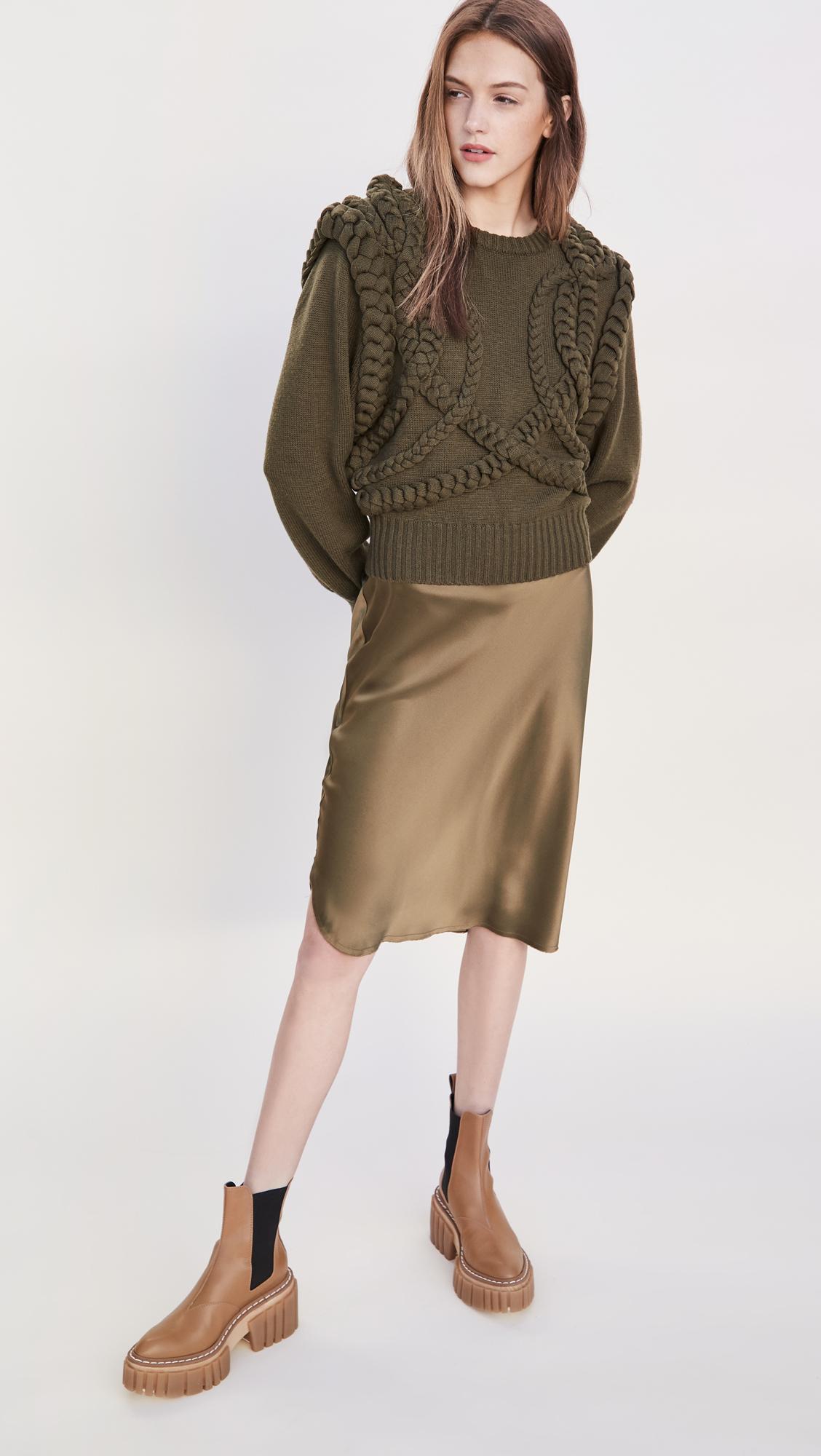 ronny kobo yeva cable knit sweater