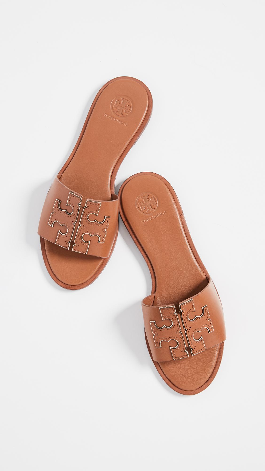 tory burch ines slide tan