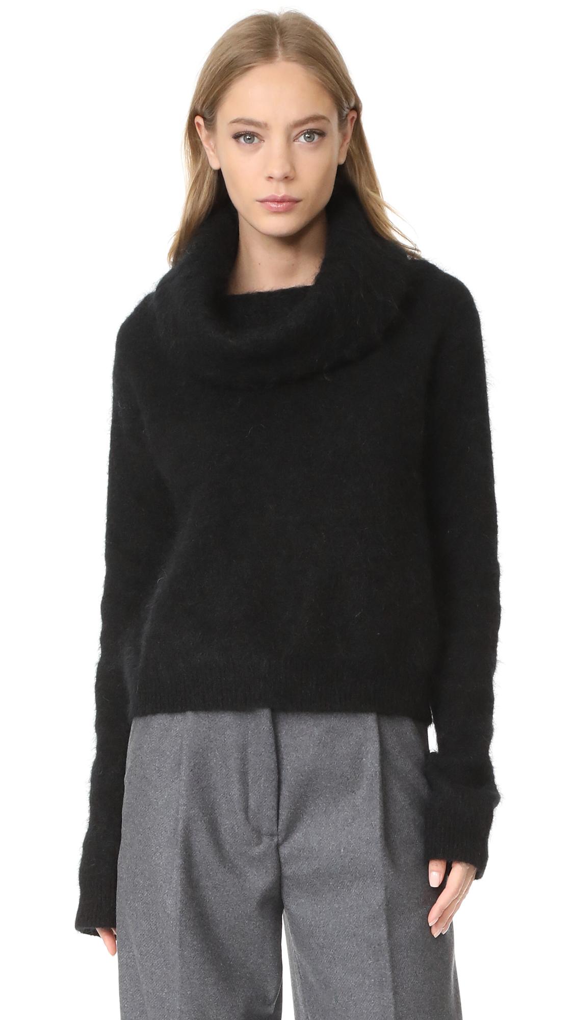 Acne Raze Mohair Sweater in Black | Lyst