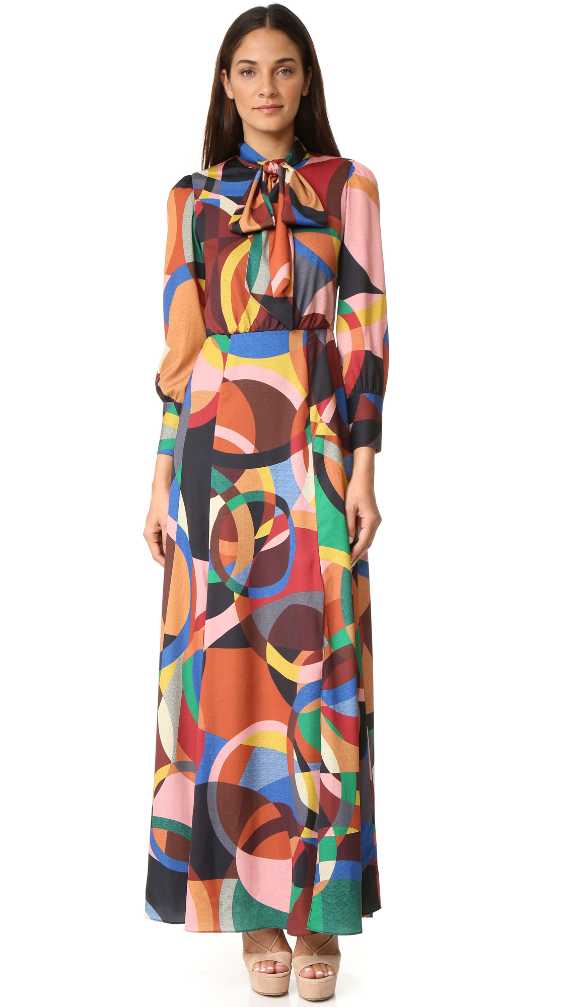 bow tie maxi dress