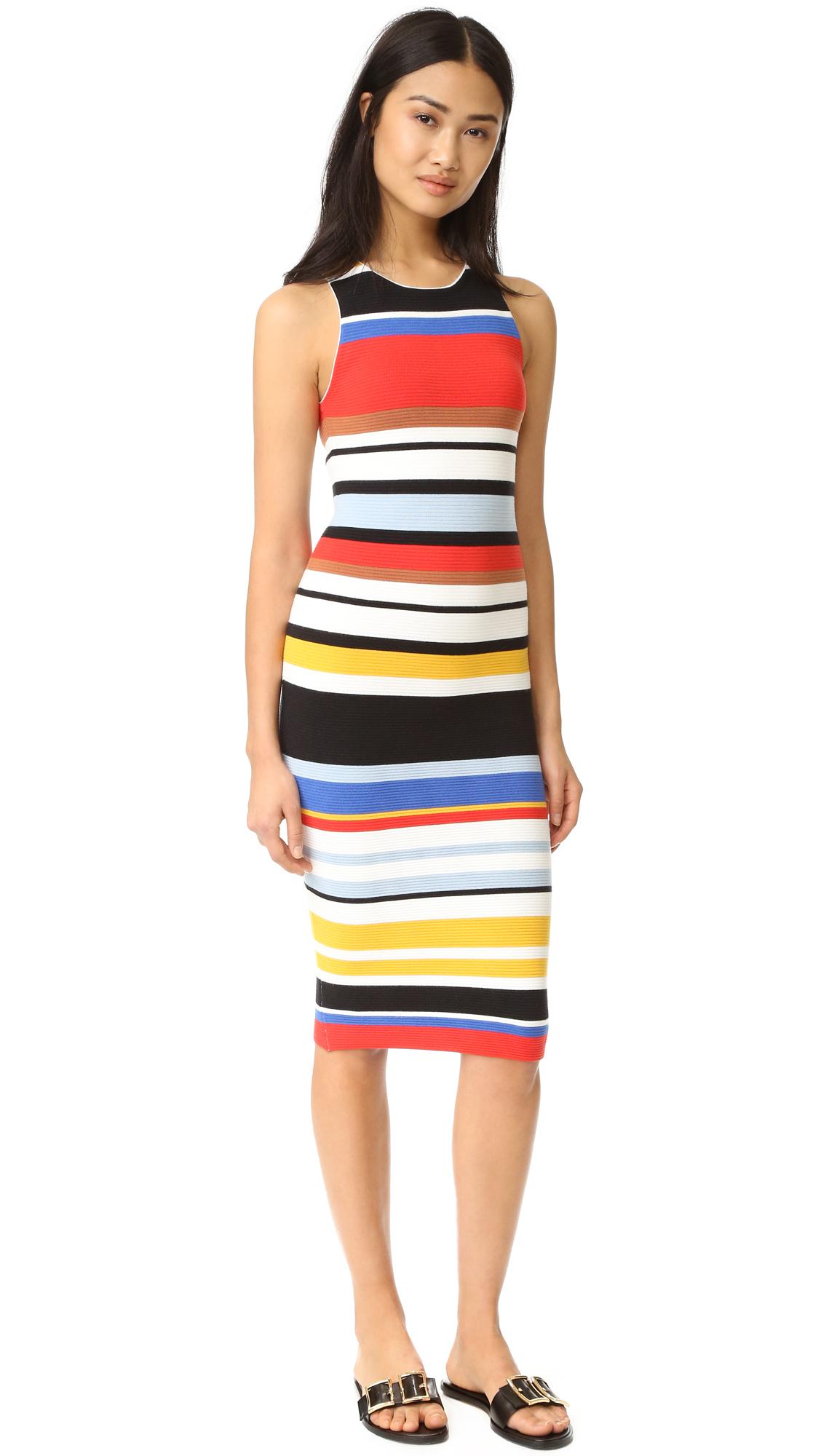 Alice + Olivia Jenner Striped Dress | Lyst