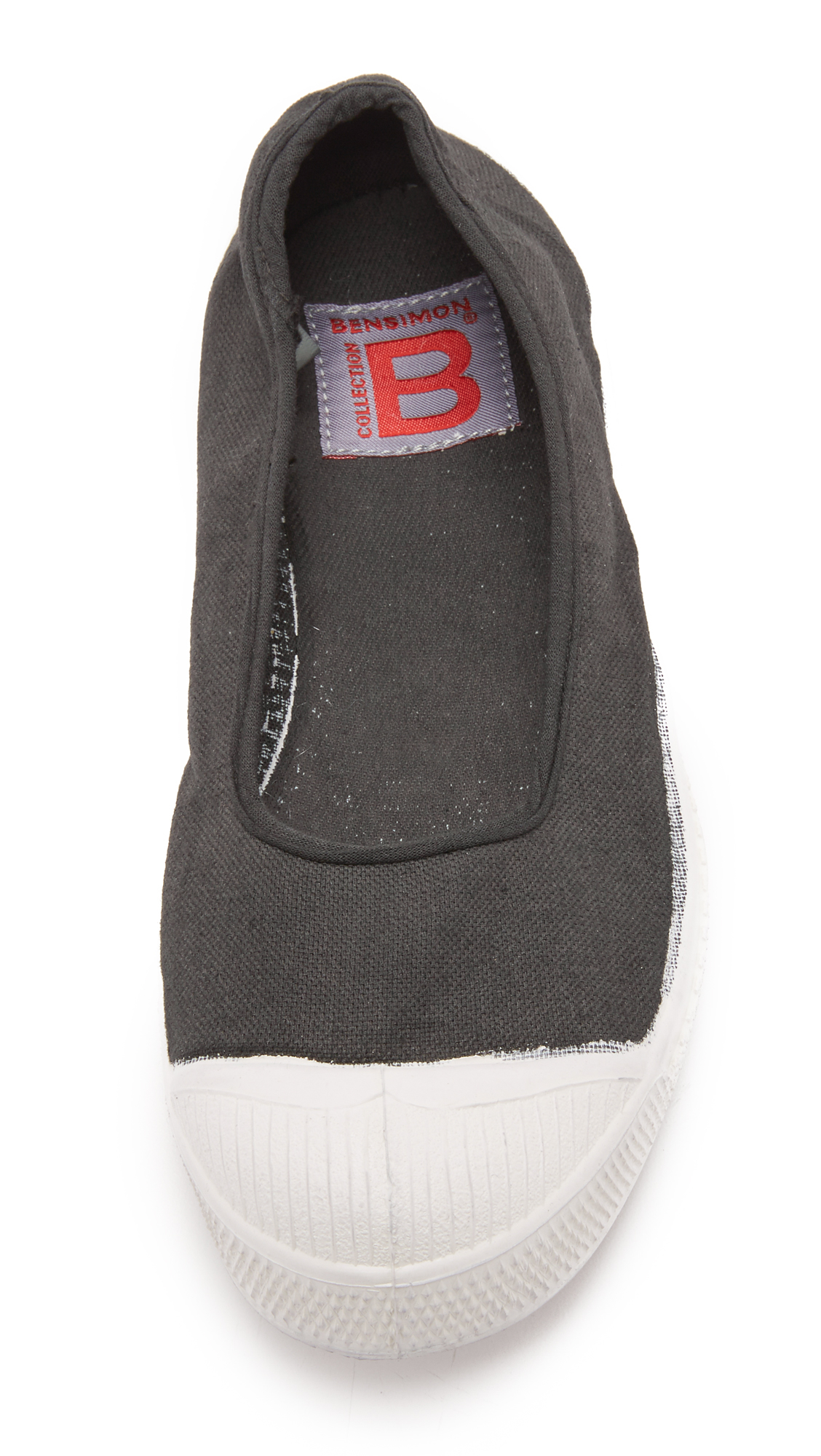 Bensimon Canvas Tennis Ballerina Sneakers in Carbon (White) - Lyst