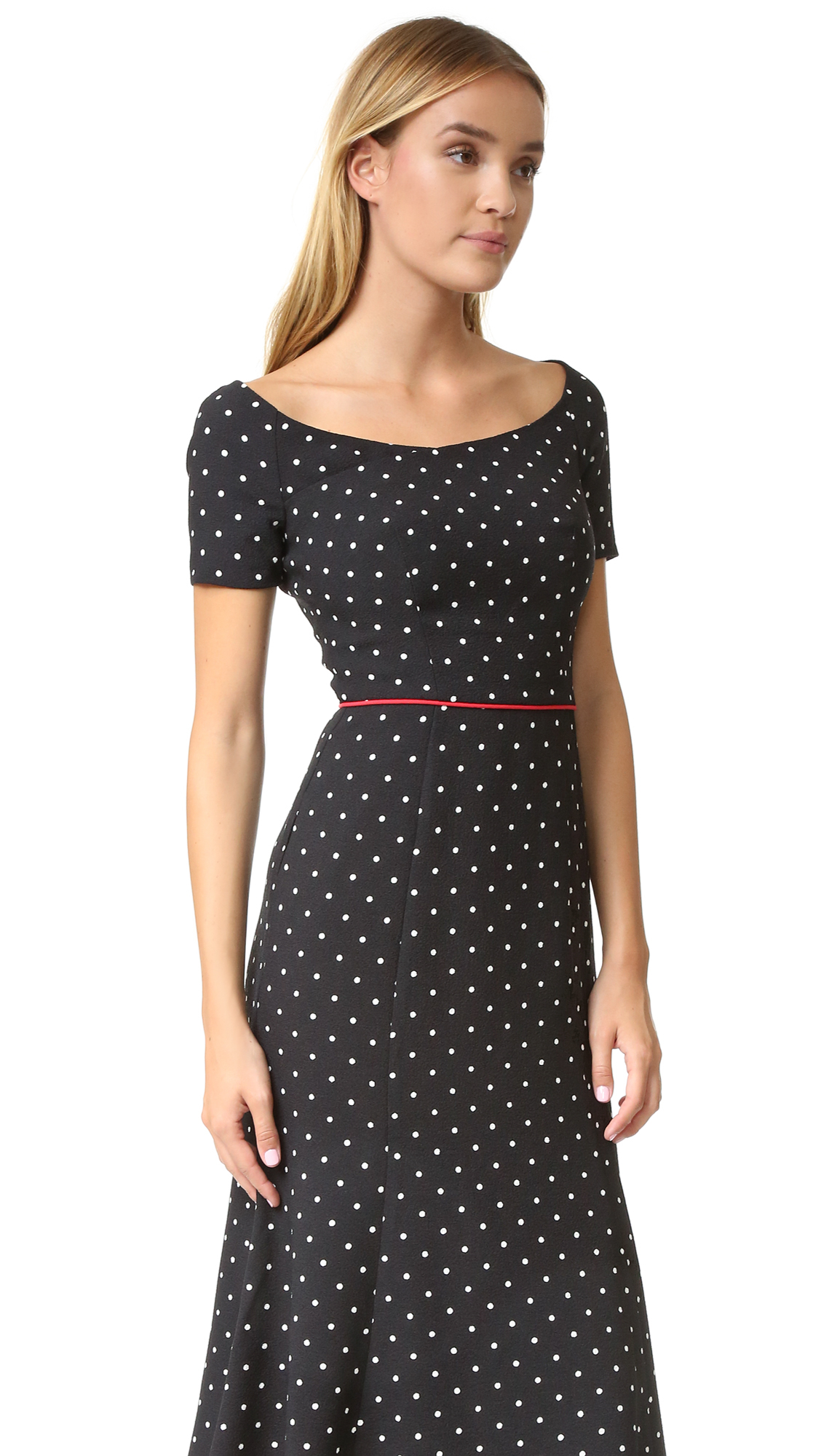 Black Halo Leather Nella Polka Dot Dress - Lyst