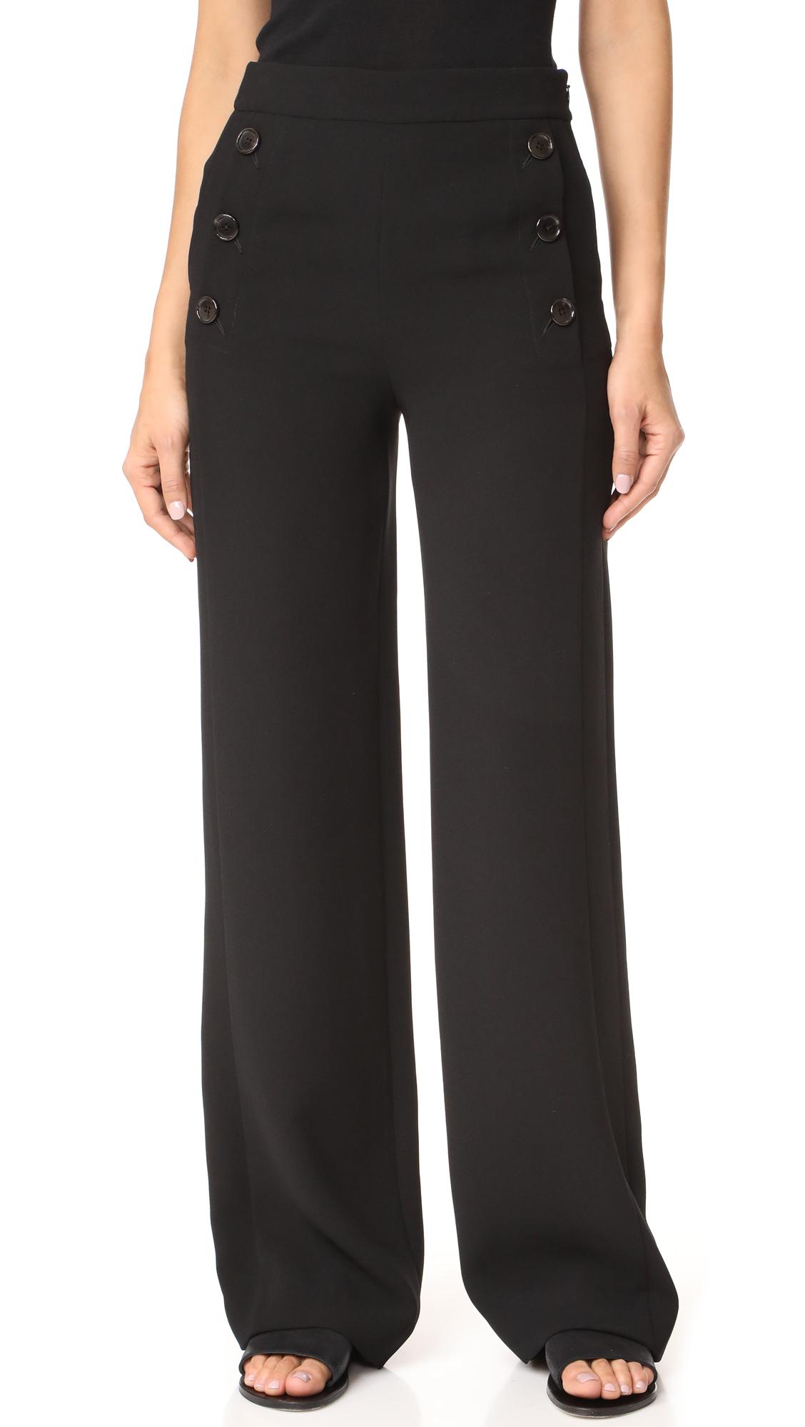 DKNY Synthetic High Waisted Sailor Pants in Black - Lyst