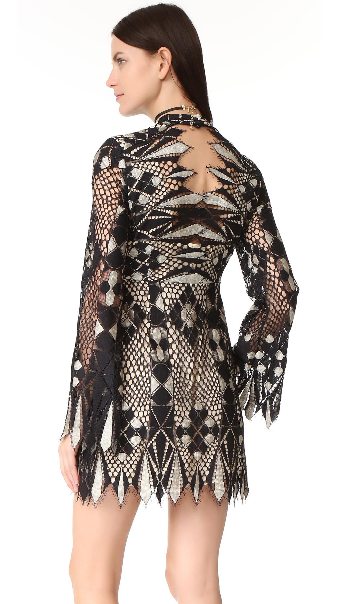 Free People Deco Lace Mini Dress | Lyst