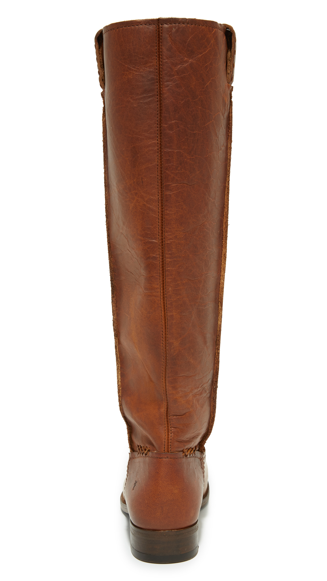 cognac tall flat boots