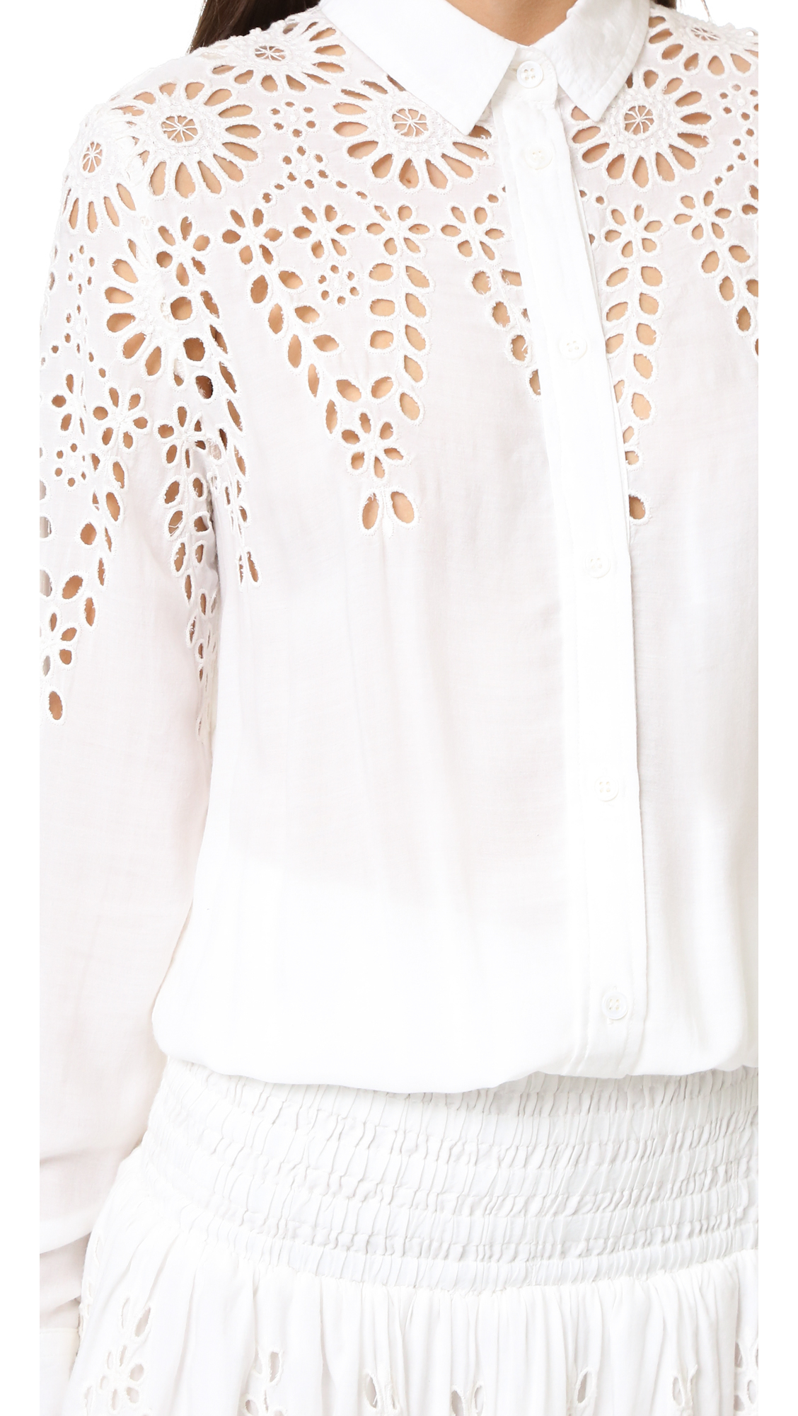 ganni yoko lace dress