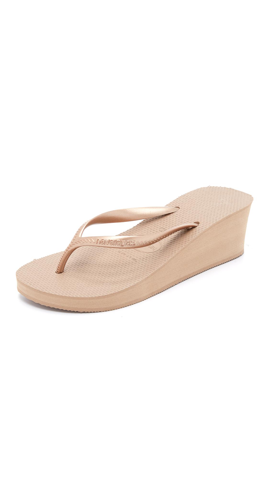 Havaianas High Fashion Wedge Sandals in Pink | Lyst
