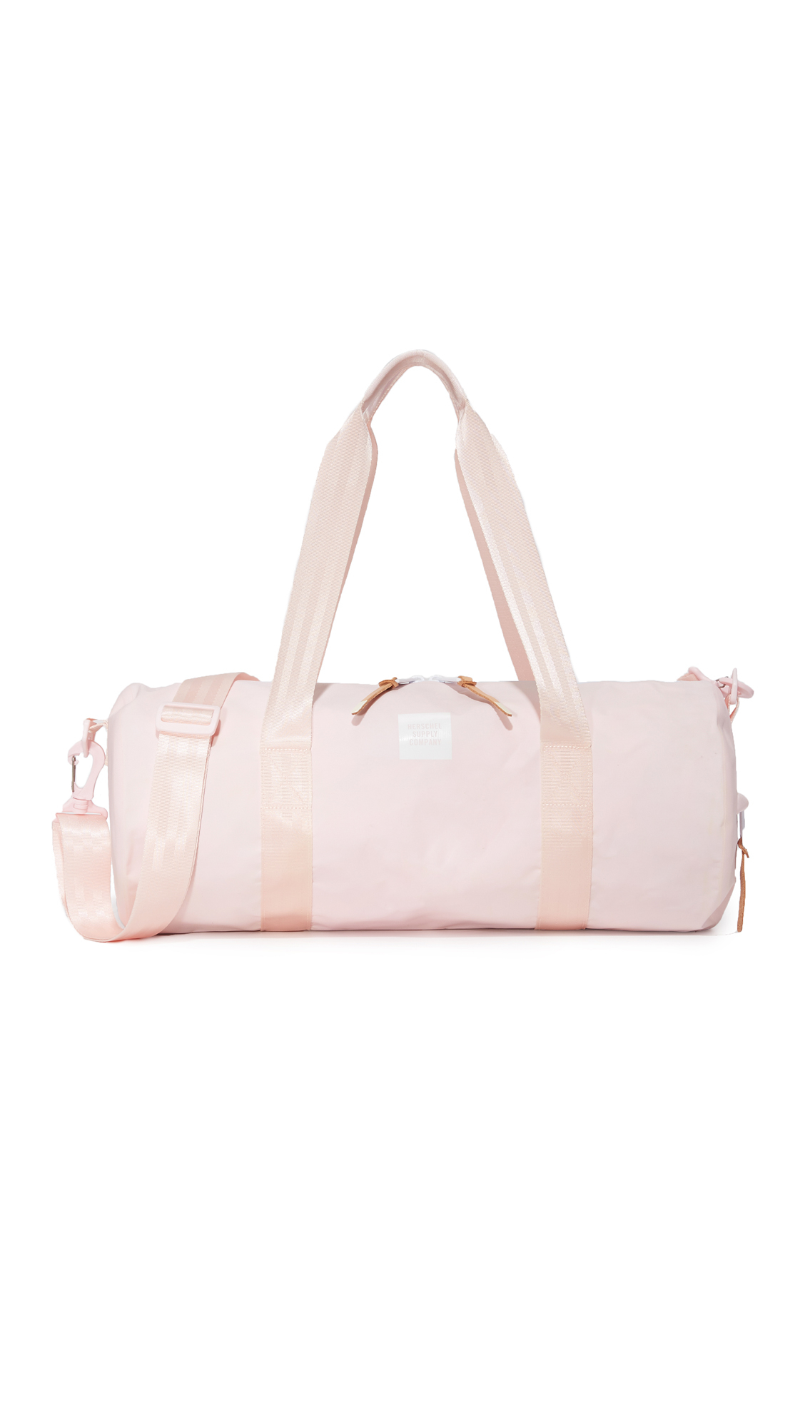 blush pink duffle bag