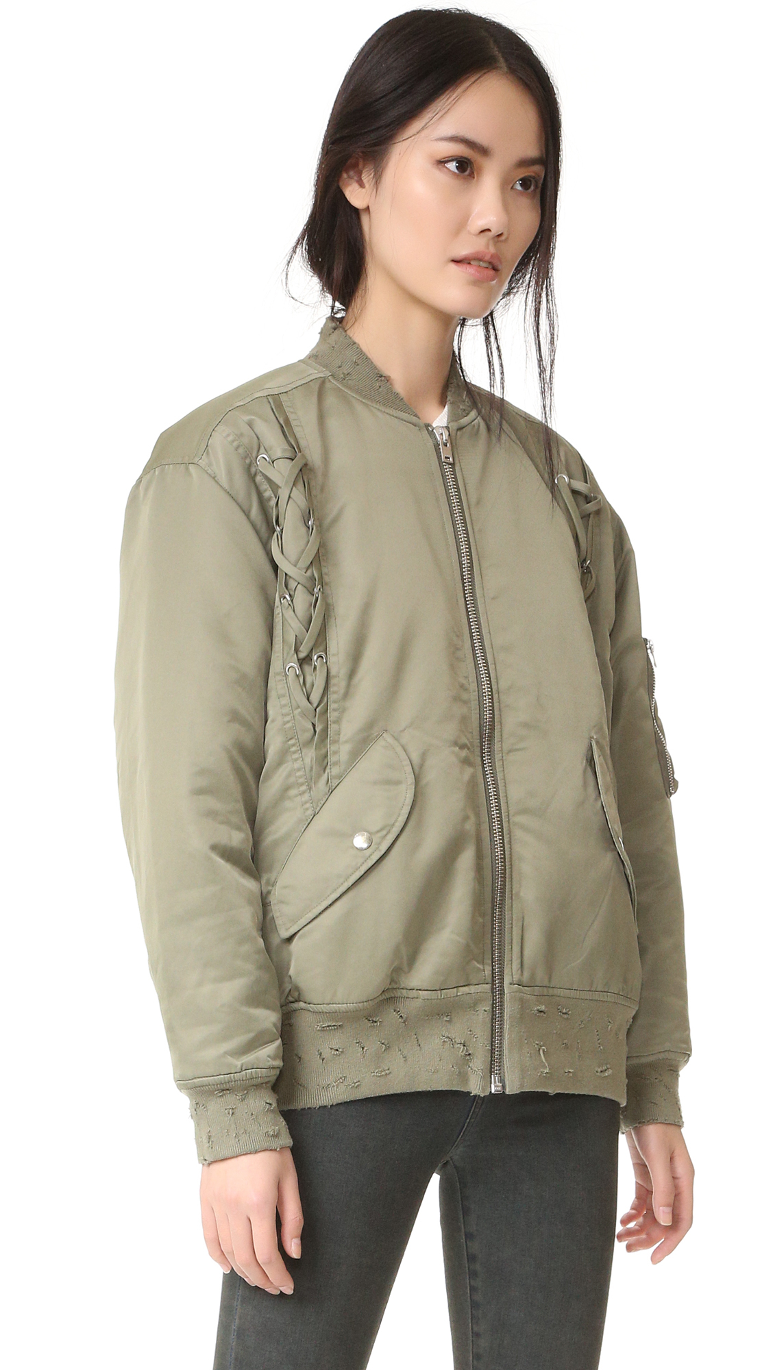 Lyst Iro Attila Bomber Jacket in Natural Lyst Iro Attila Bomber Jacket in Natural