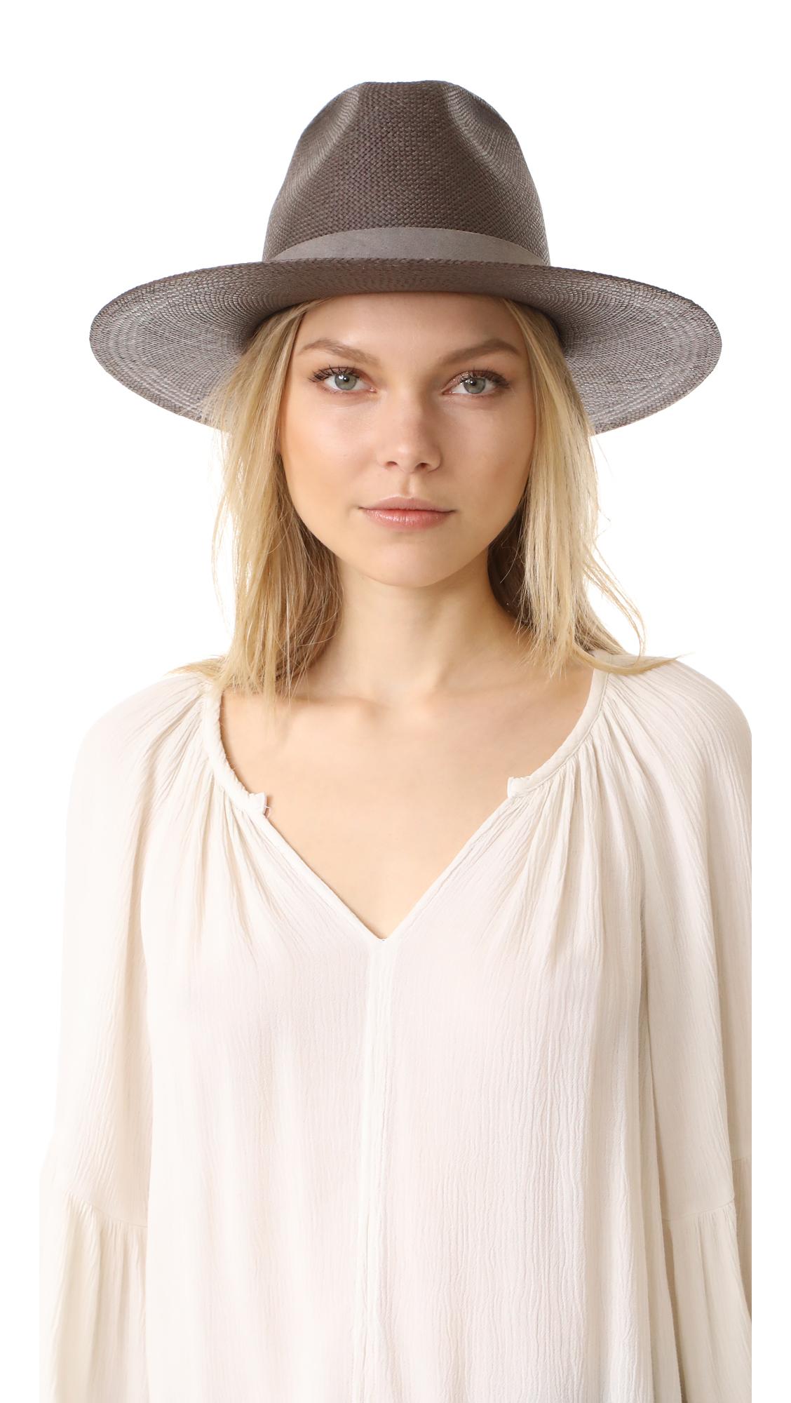 janessa leone justine tall crown panama hat java