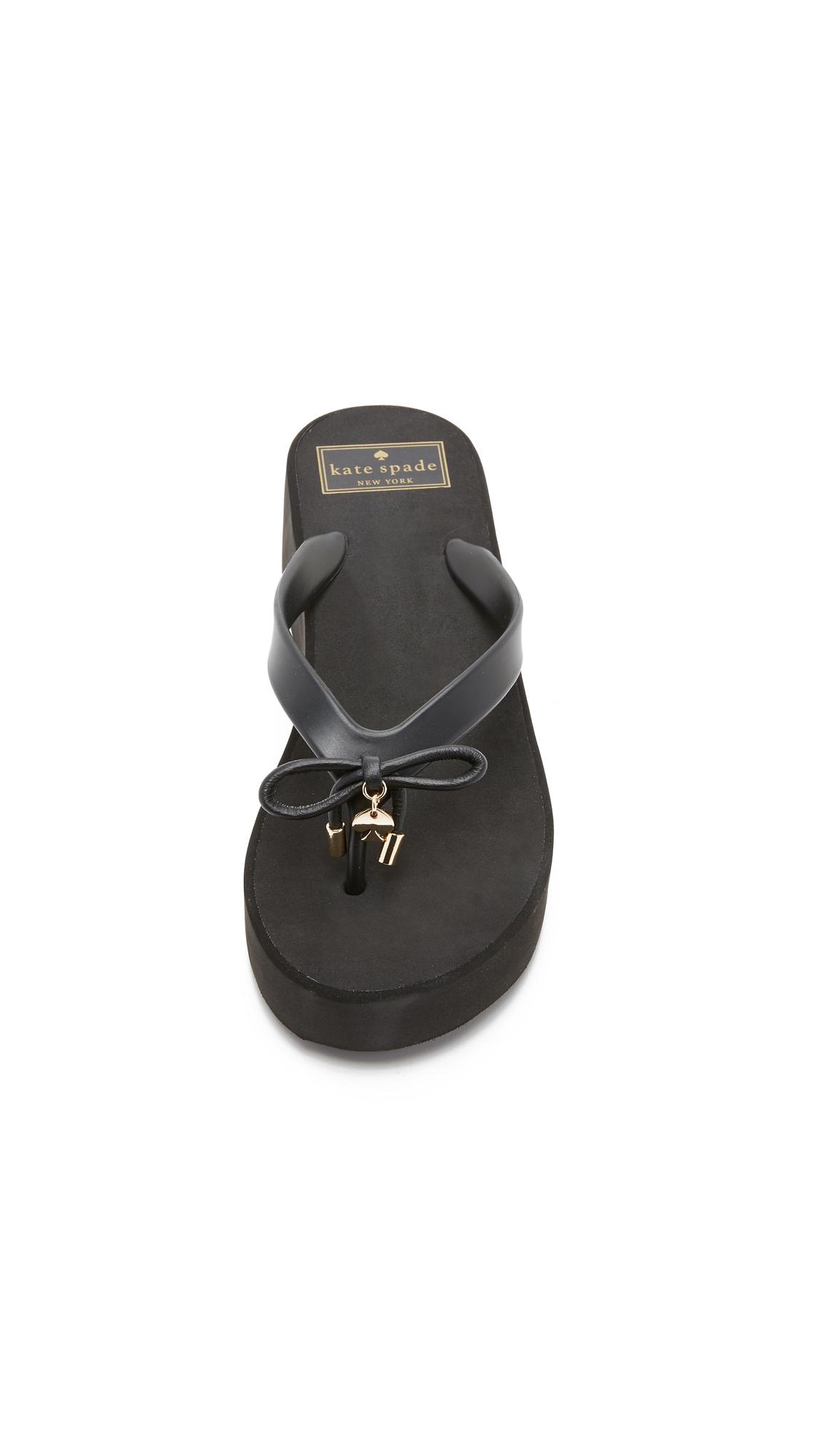 black kate spade flip flops