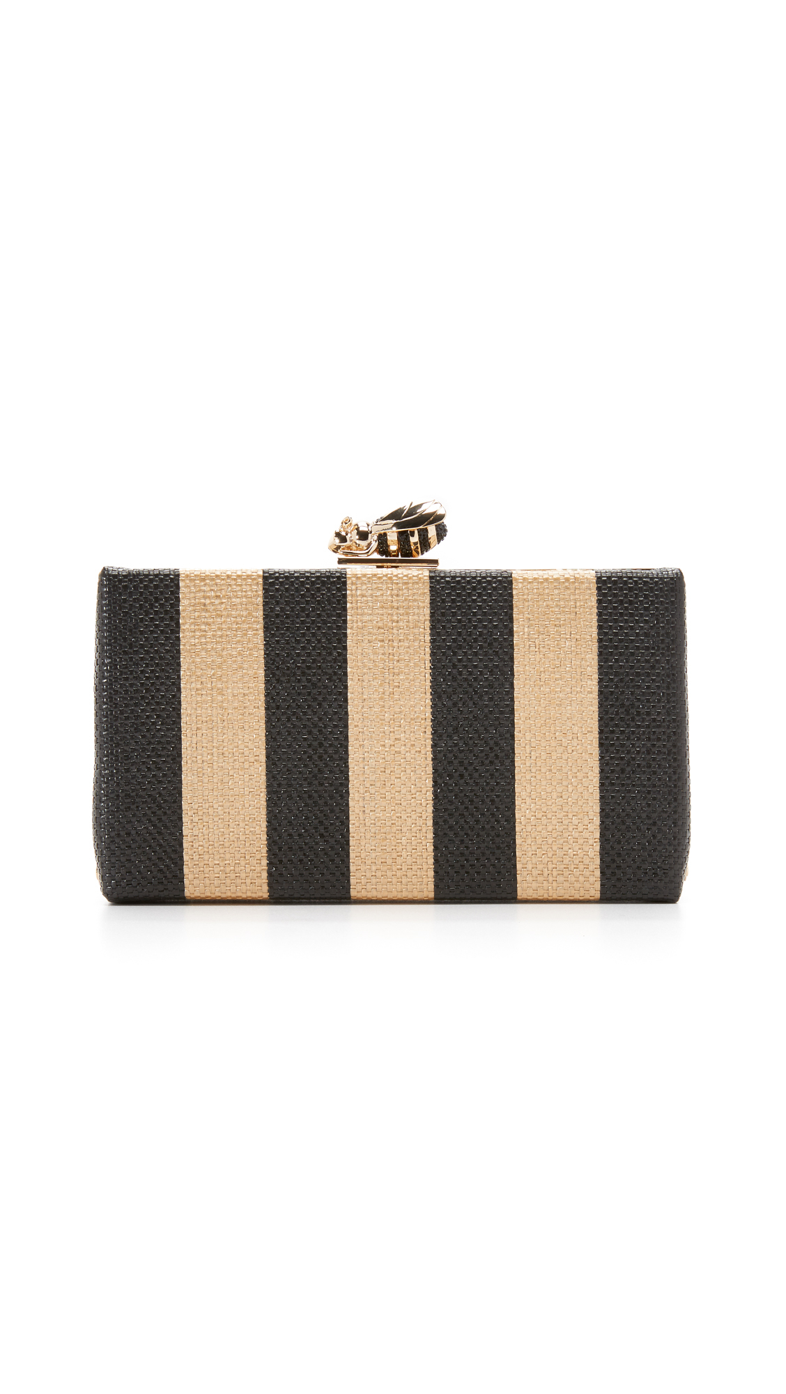 Kate Spade Bee Clasp Clutch in Natural | Lyst
