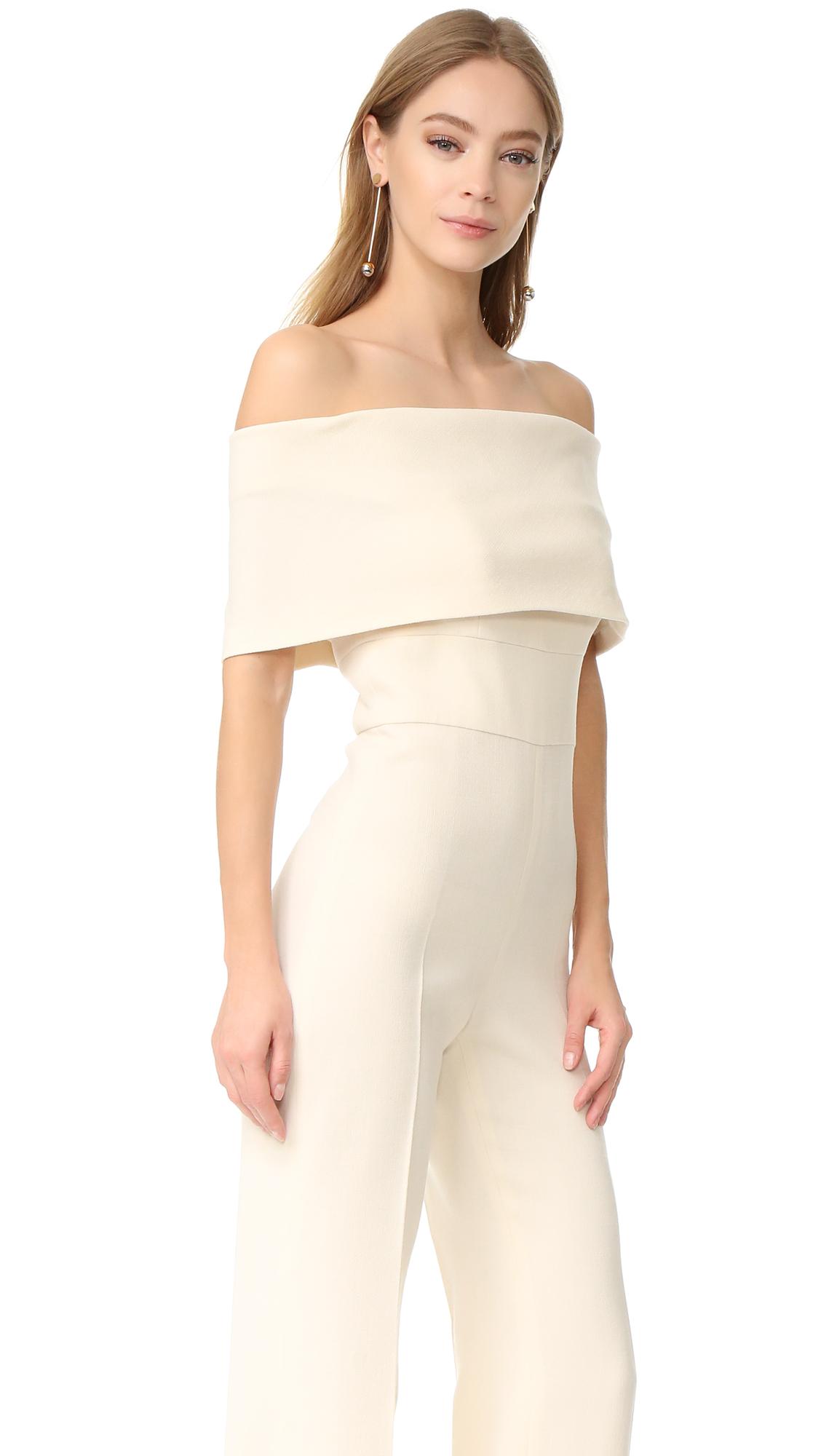 lela rose white jumpsuit