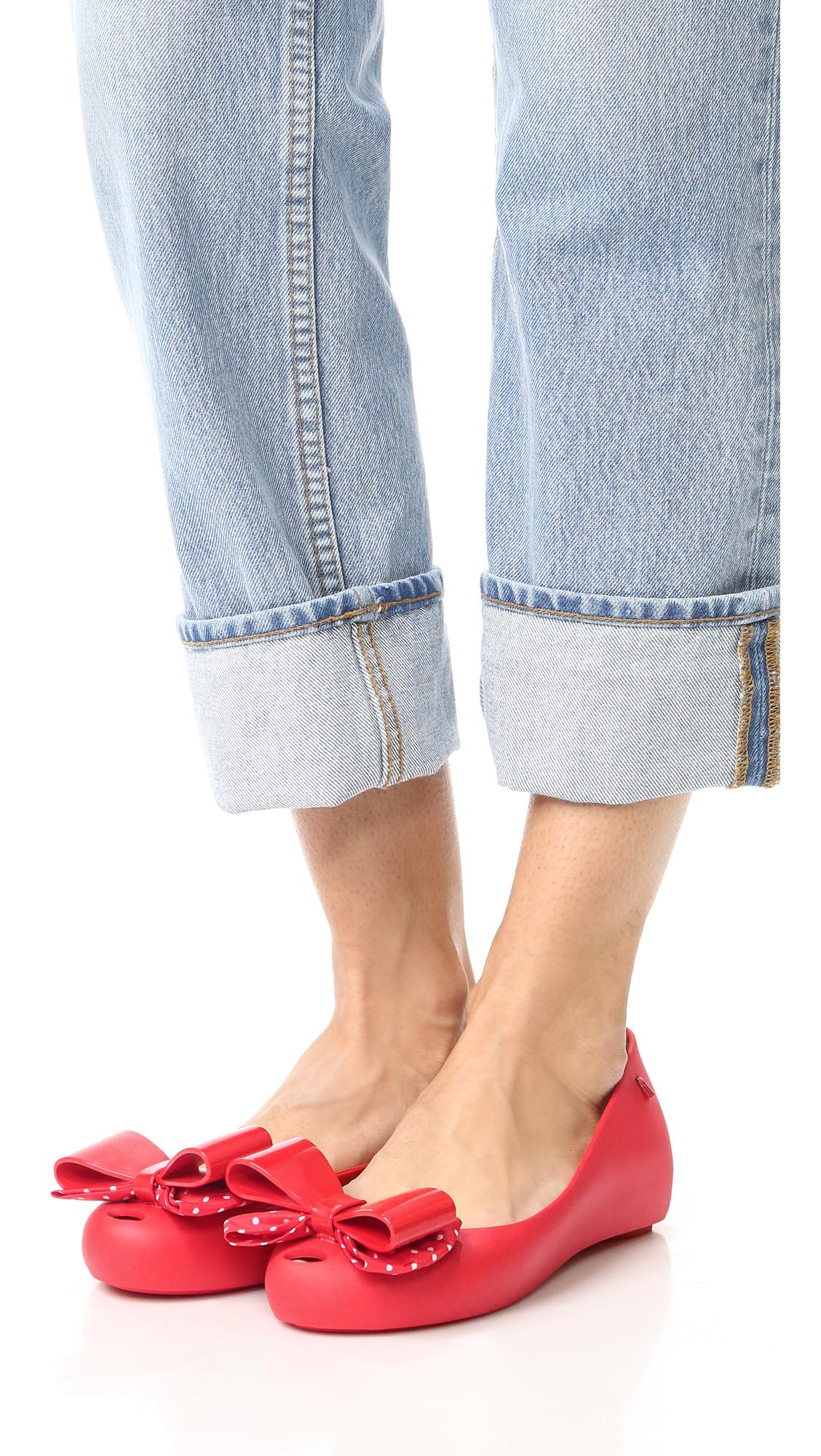 Lyst Melissa Walt Disney + Ultragirl Flats in Red