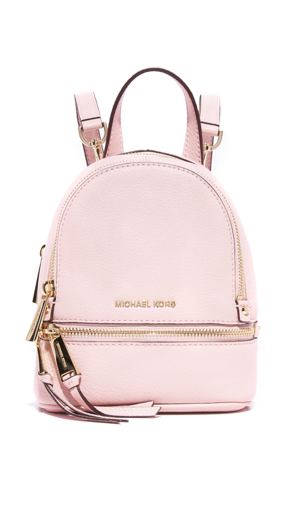 MICHAEL Michael Kors Leather Rhea Mini Backpack in Blossom (Pink) | Lyst