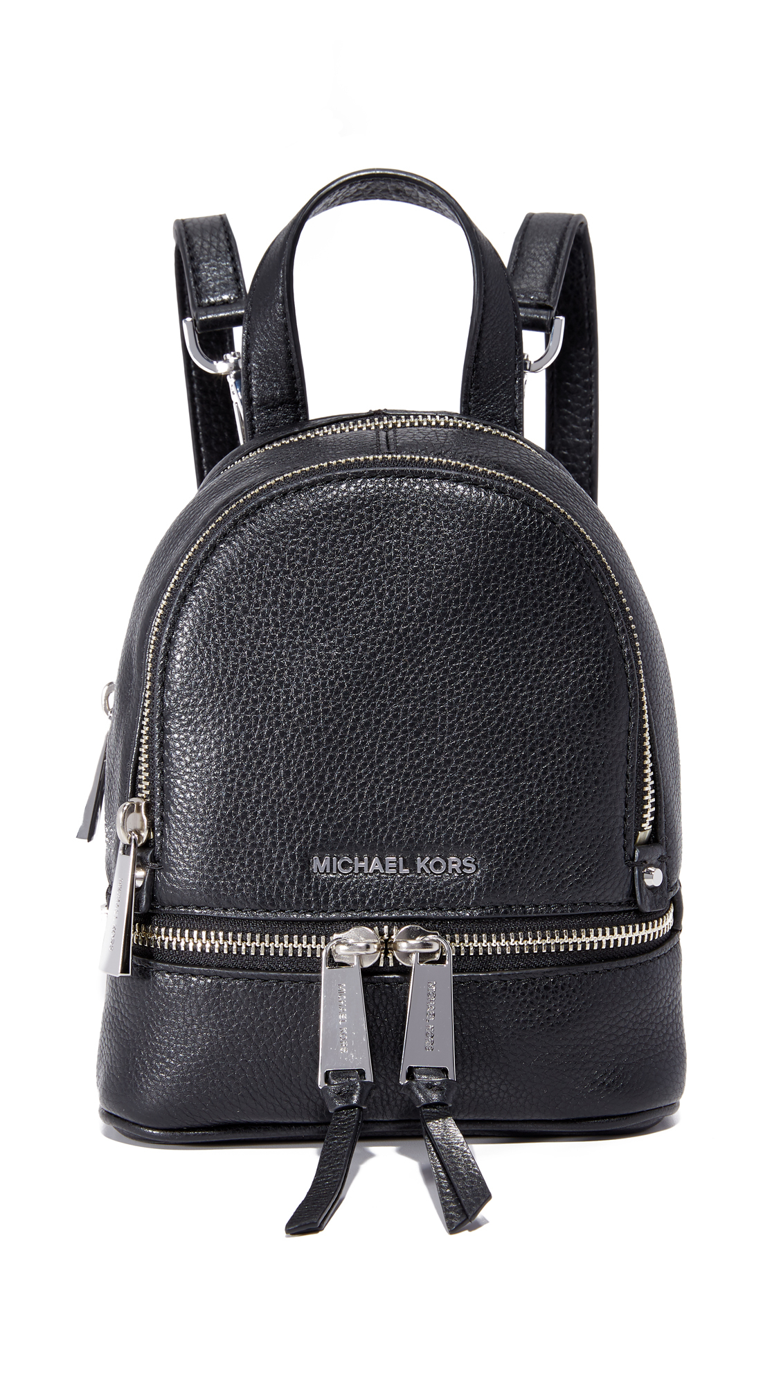 MICHAEL Michael Kors Leather Rhea Mini Backpack in Black - Lyst