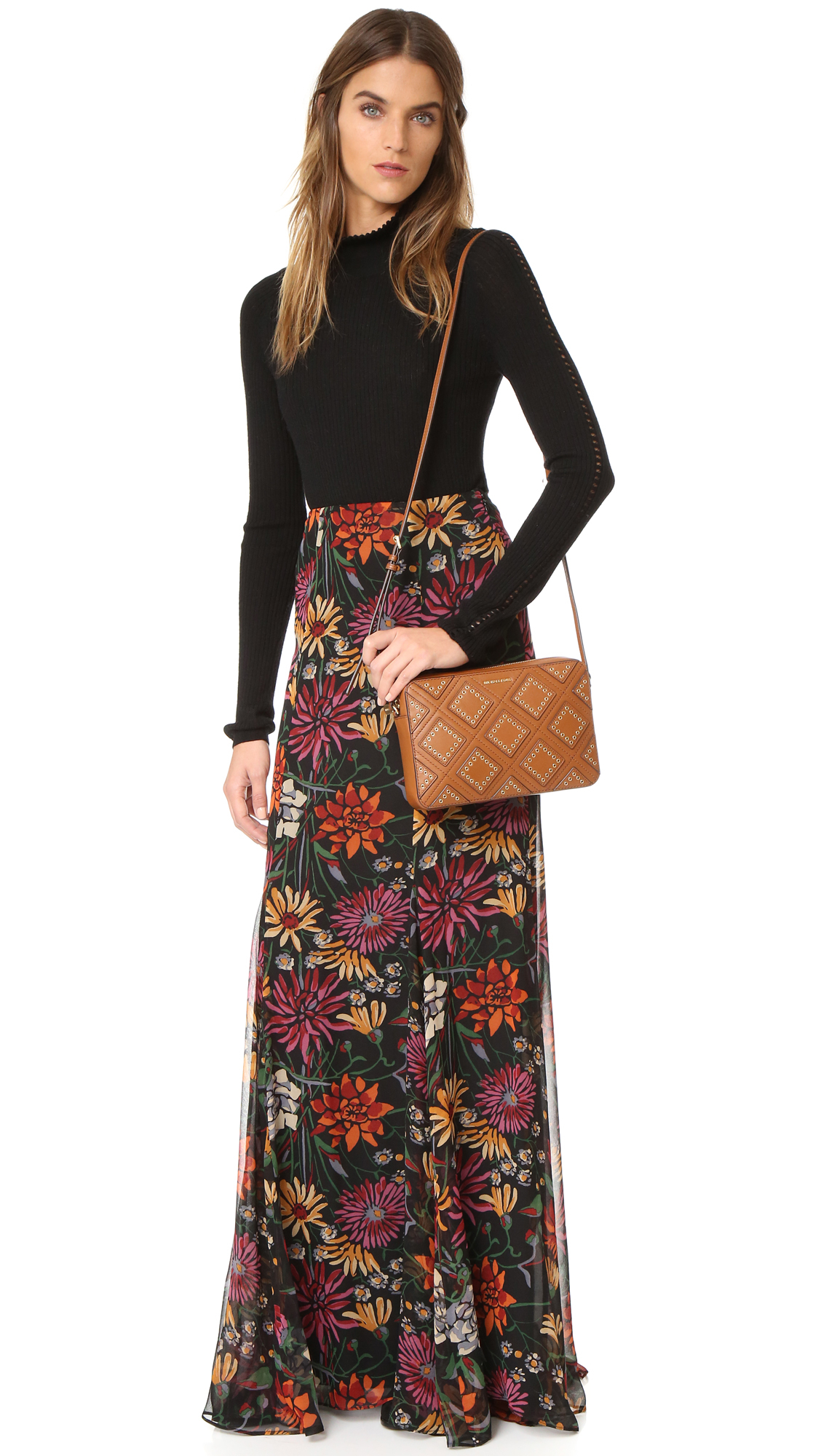 michael michael kors jet set large embellished leather crossbody