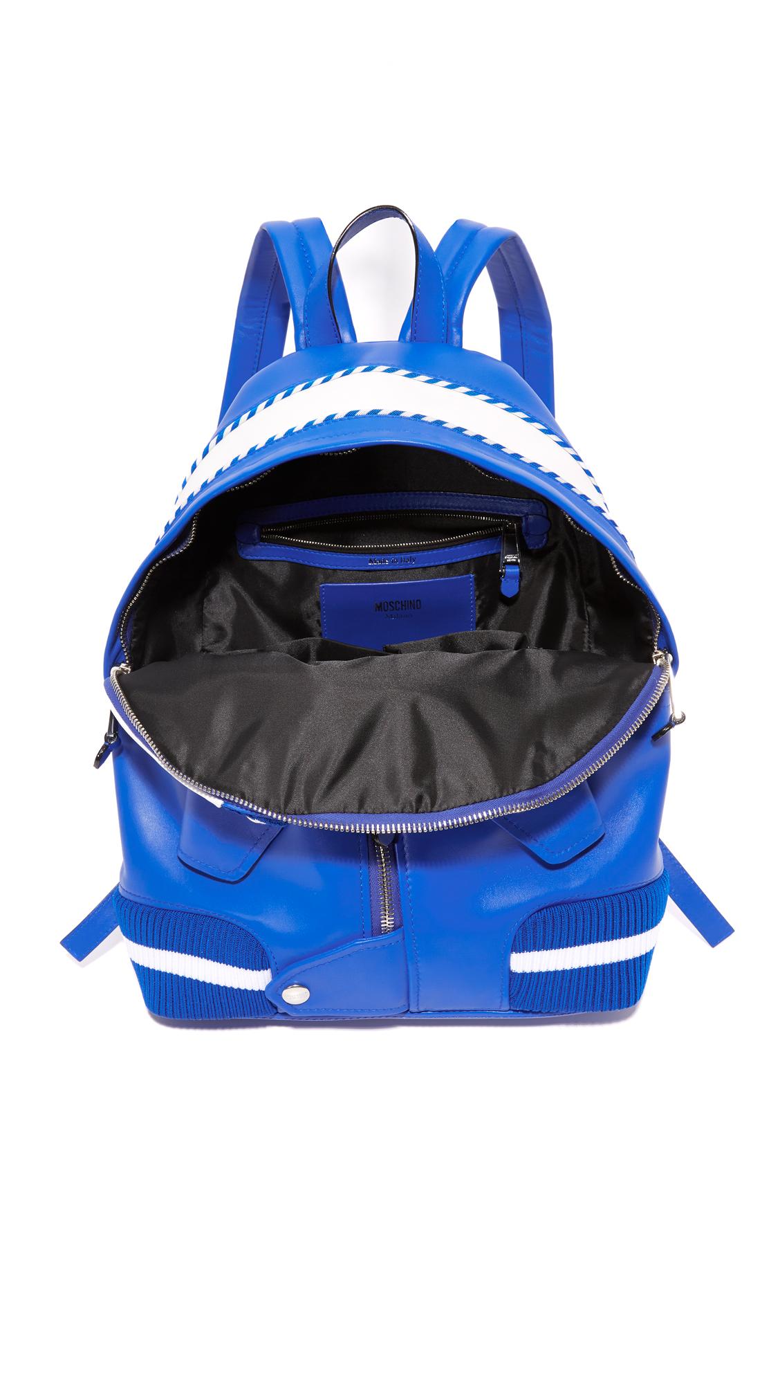 Lyst - Moschino Bomber Backpack in Blue