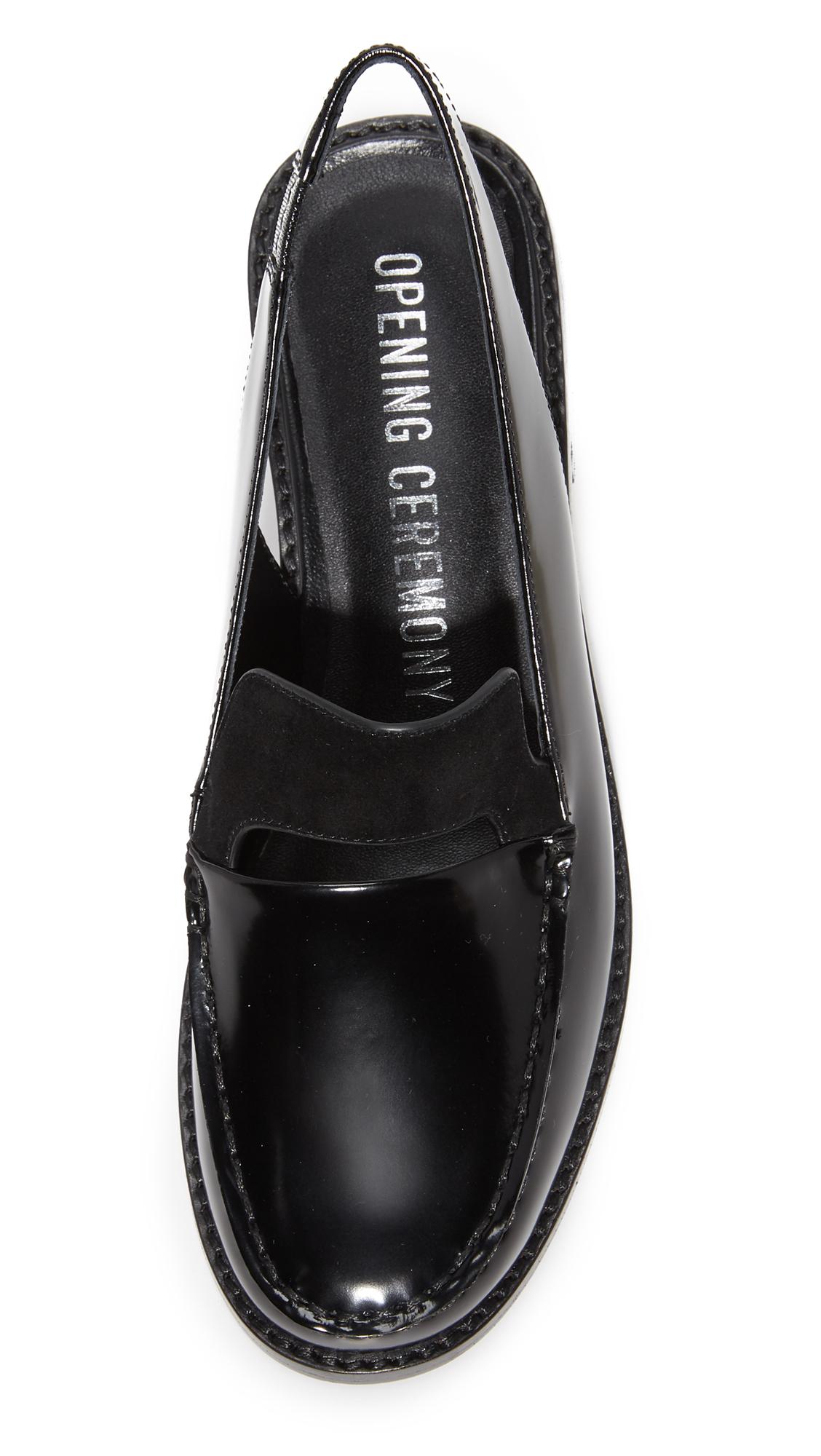 Opening Ceremony Bettsy Slingback Loafers in Black - Lyst