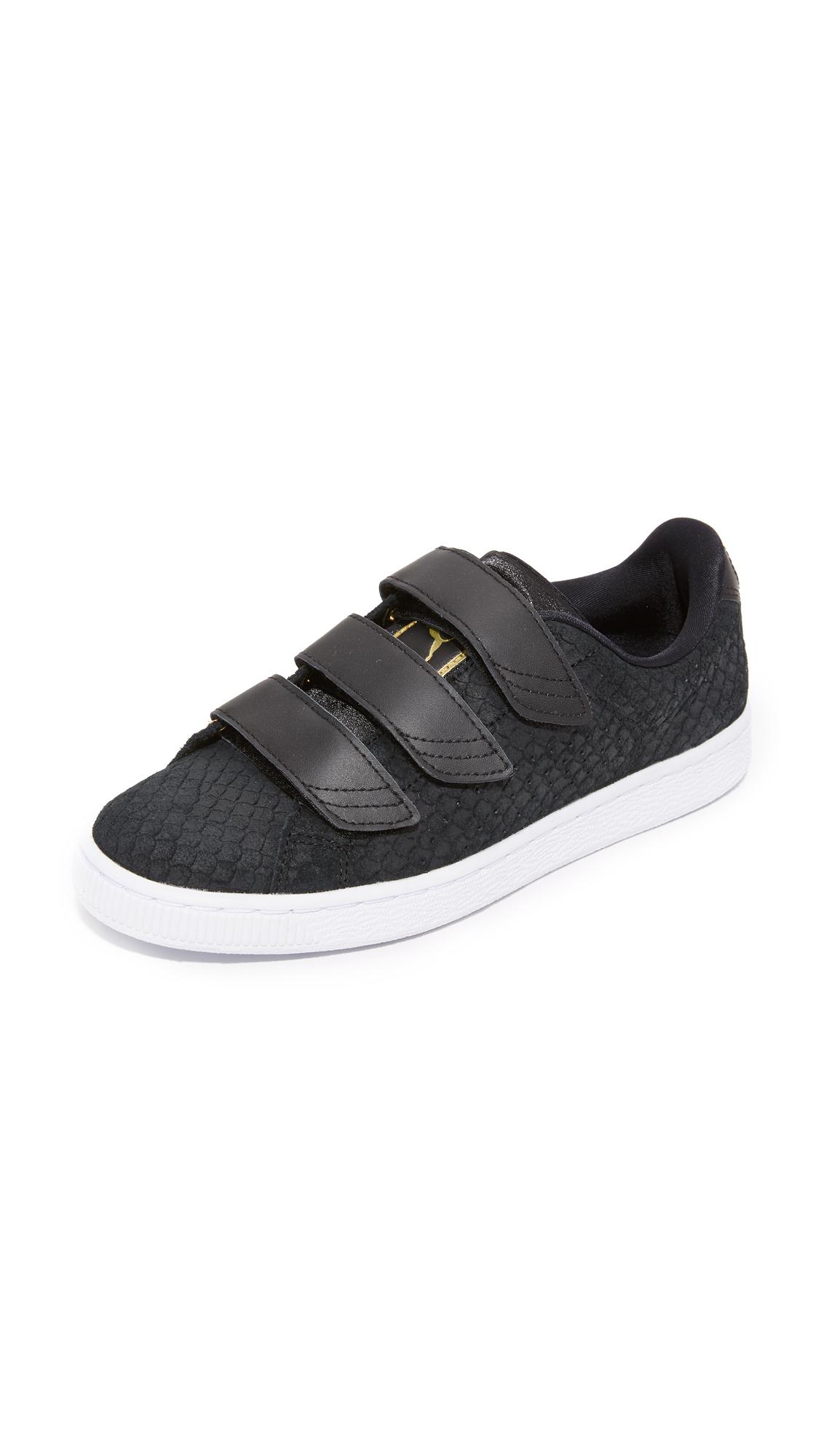 puma basket strap sneakers