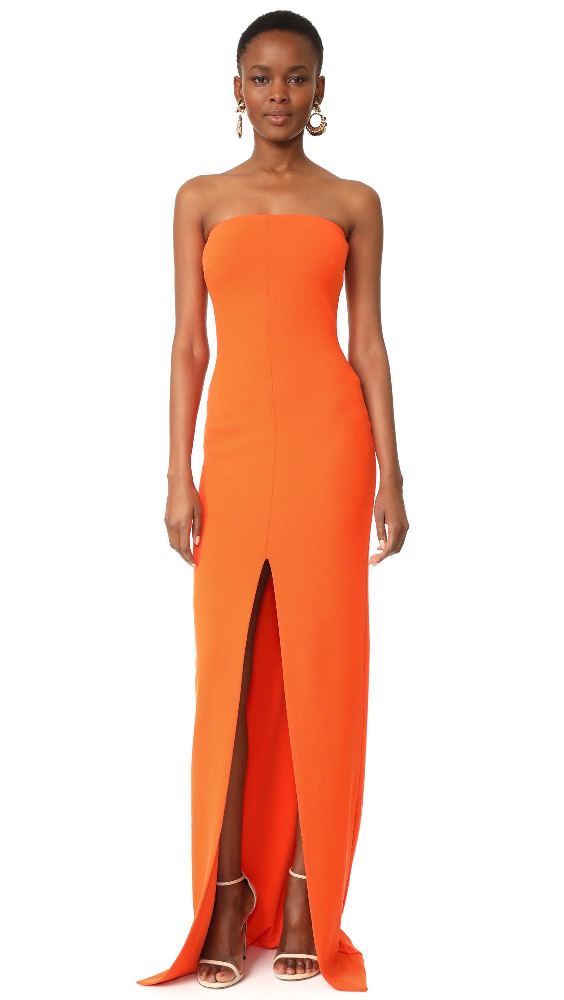 Solace London Rubber Bysha Maxi Dress in Tangerine (Orange) - Lyst