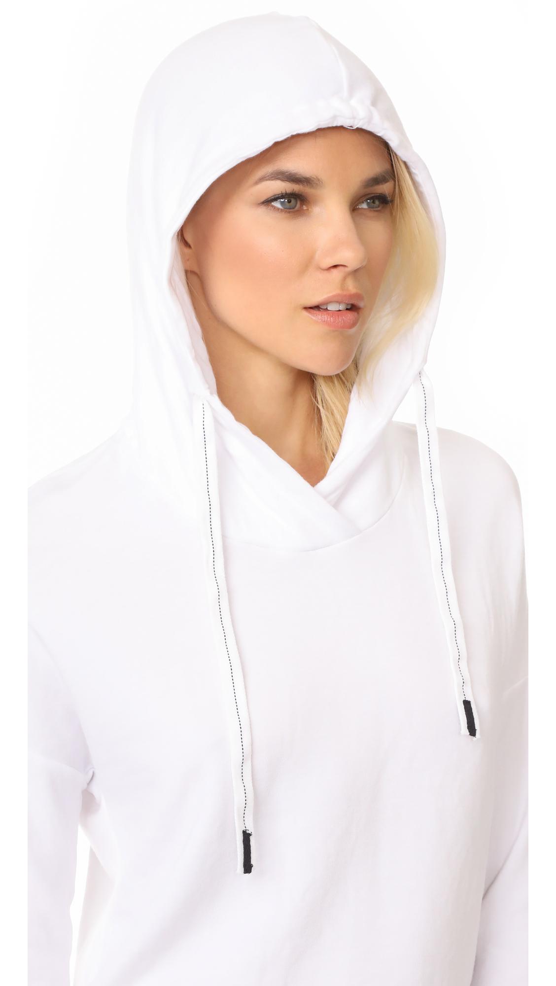 Lyst - Stateside Viscose Fleece Hoodie in White