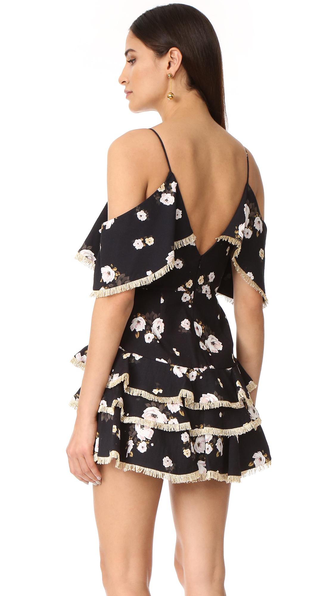 talulah vintage floral mini dress