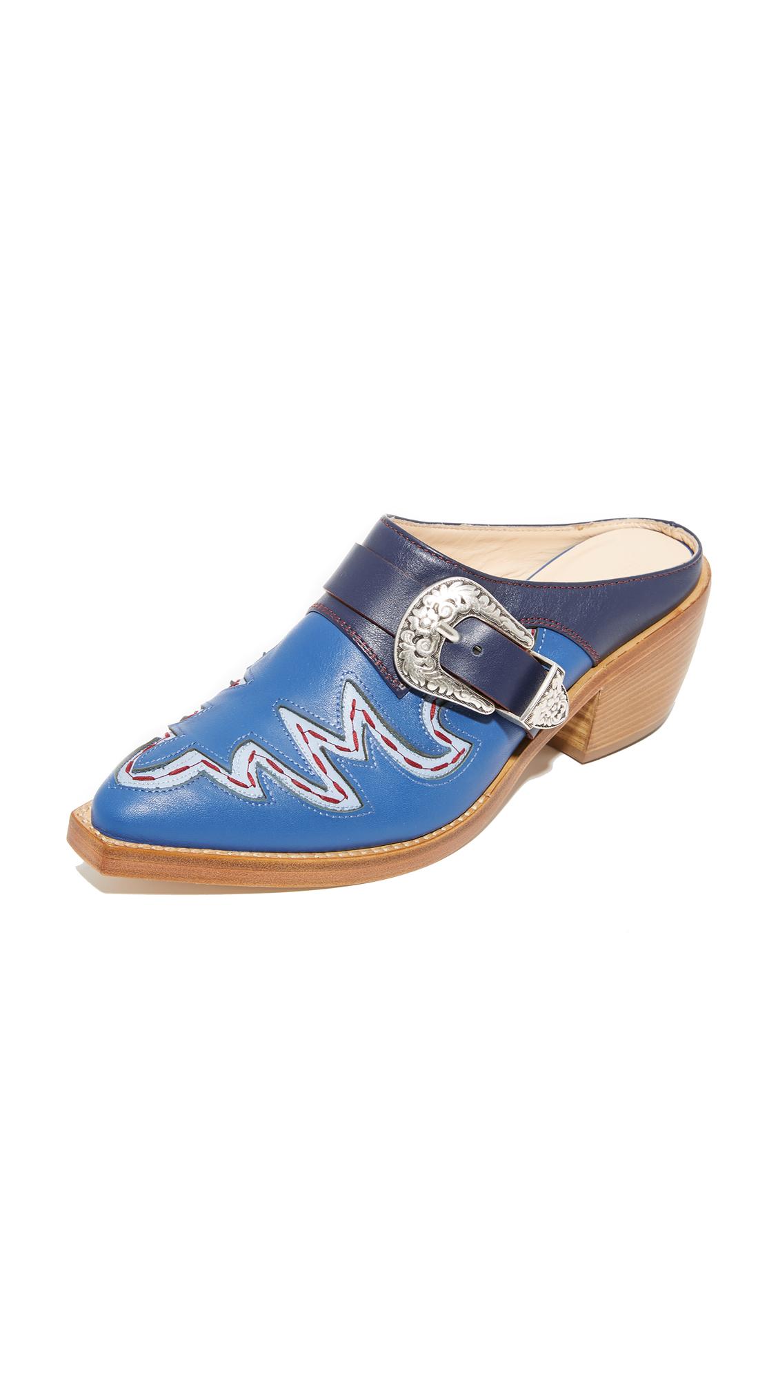 Tommy Hilfiger Cowboy Boot Mules in Blue | Lyst