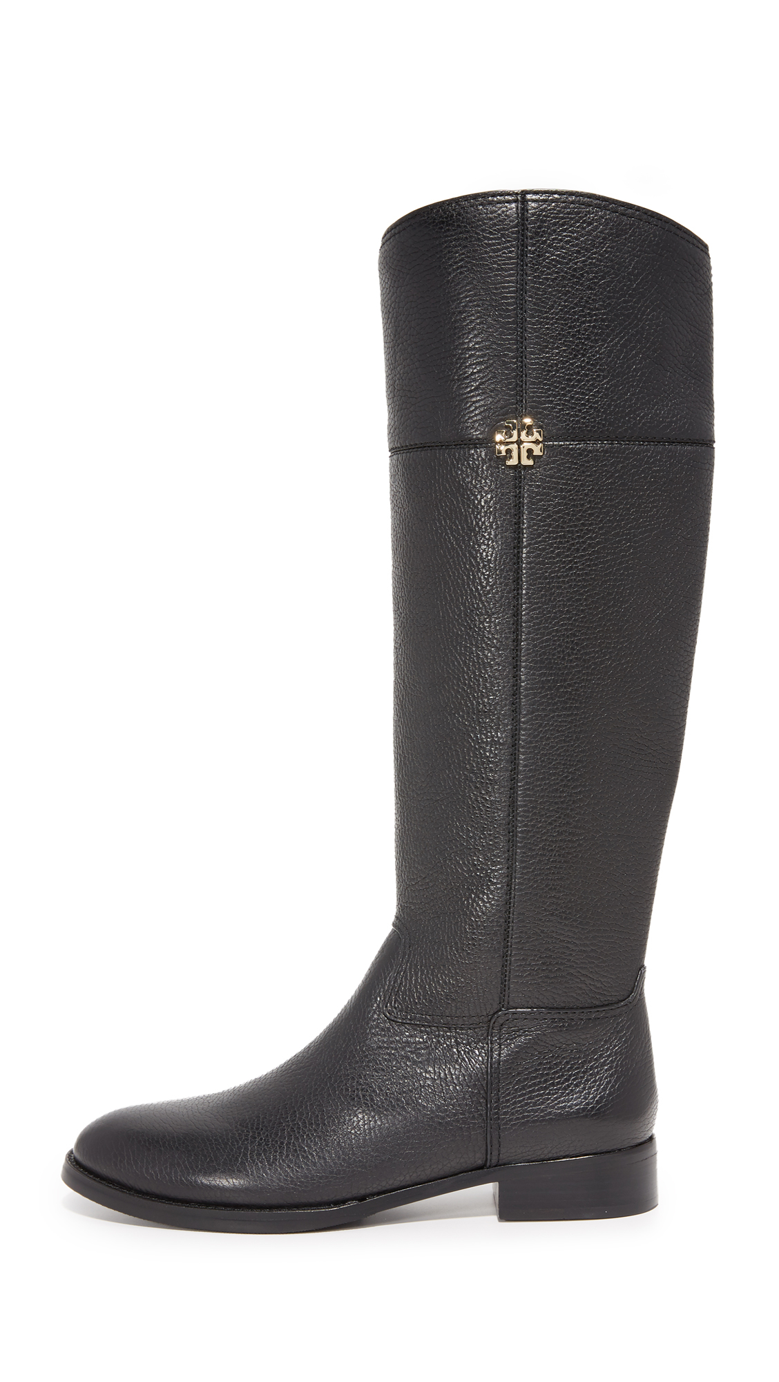 Tory burch Jolie Leather Riding Boot in Black | Lyst