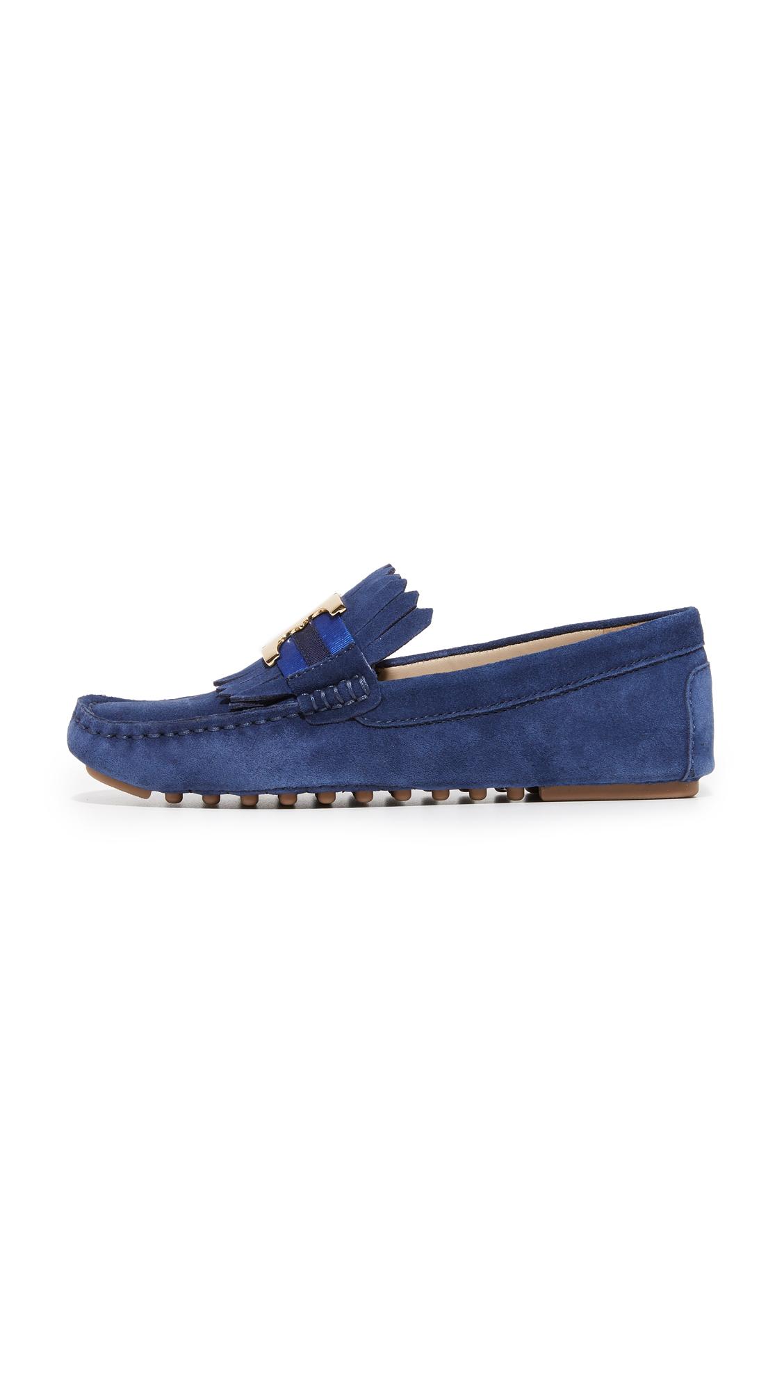Tory Burch Gemini Link Driver Loafers in Blue | Lyst