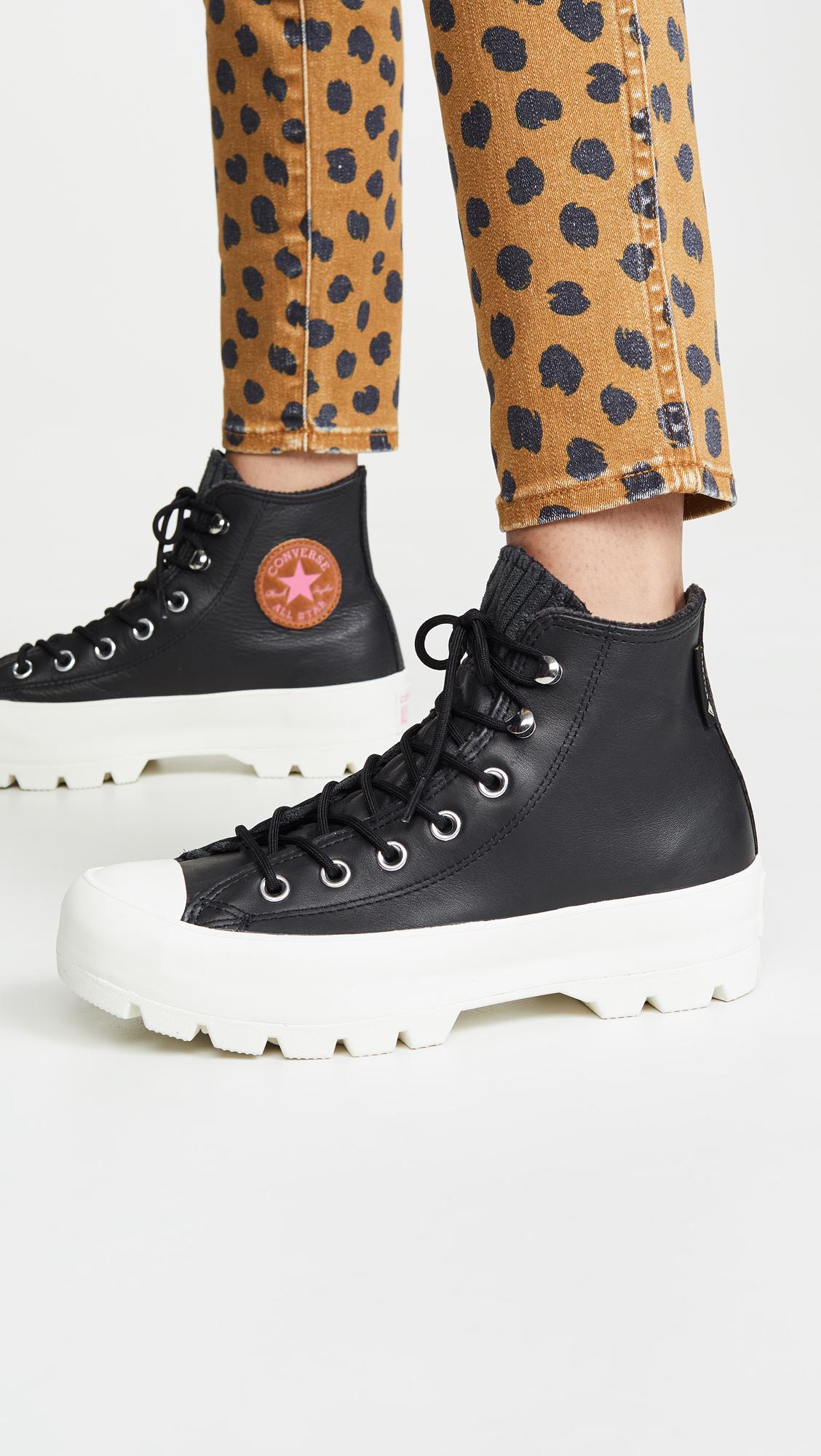 Converse Leather Chuck Taylor All Star Lugged Winter Sneakers in Black |  Lyst