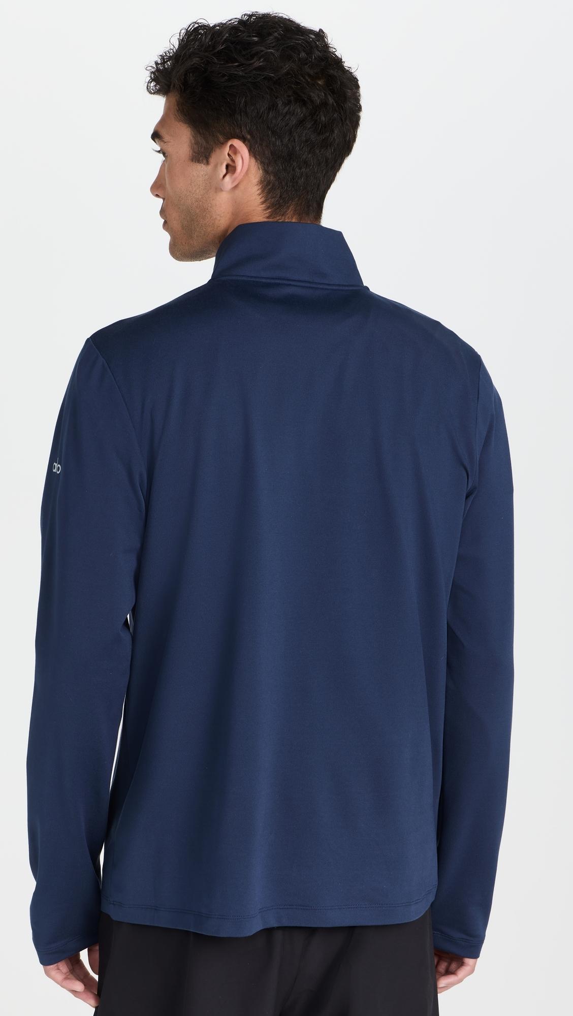 Alo Yoga Conquer Reform 1/4 Zip Long Sleeve Sweatshirt in Blue for