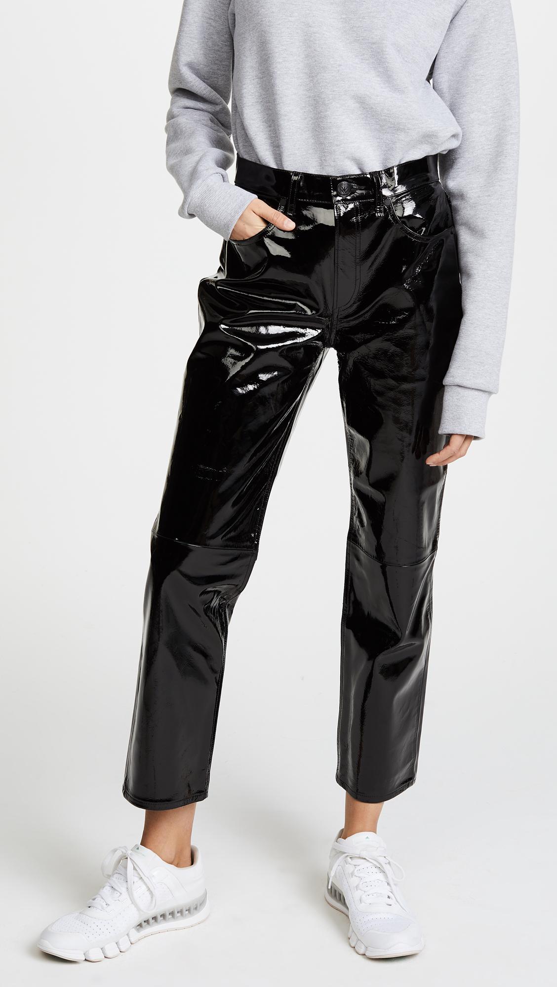 Rag & Bone The Straight Patent Leather Pants in Black | Lyst