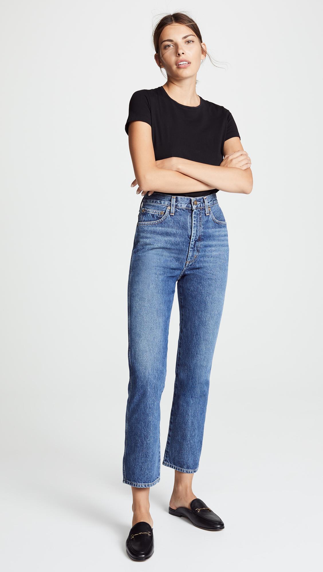 Agolde Denim Pinch Waist Kick Jeans in Blue - Lyst