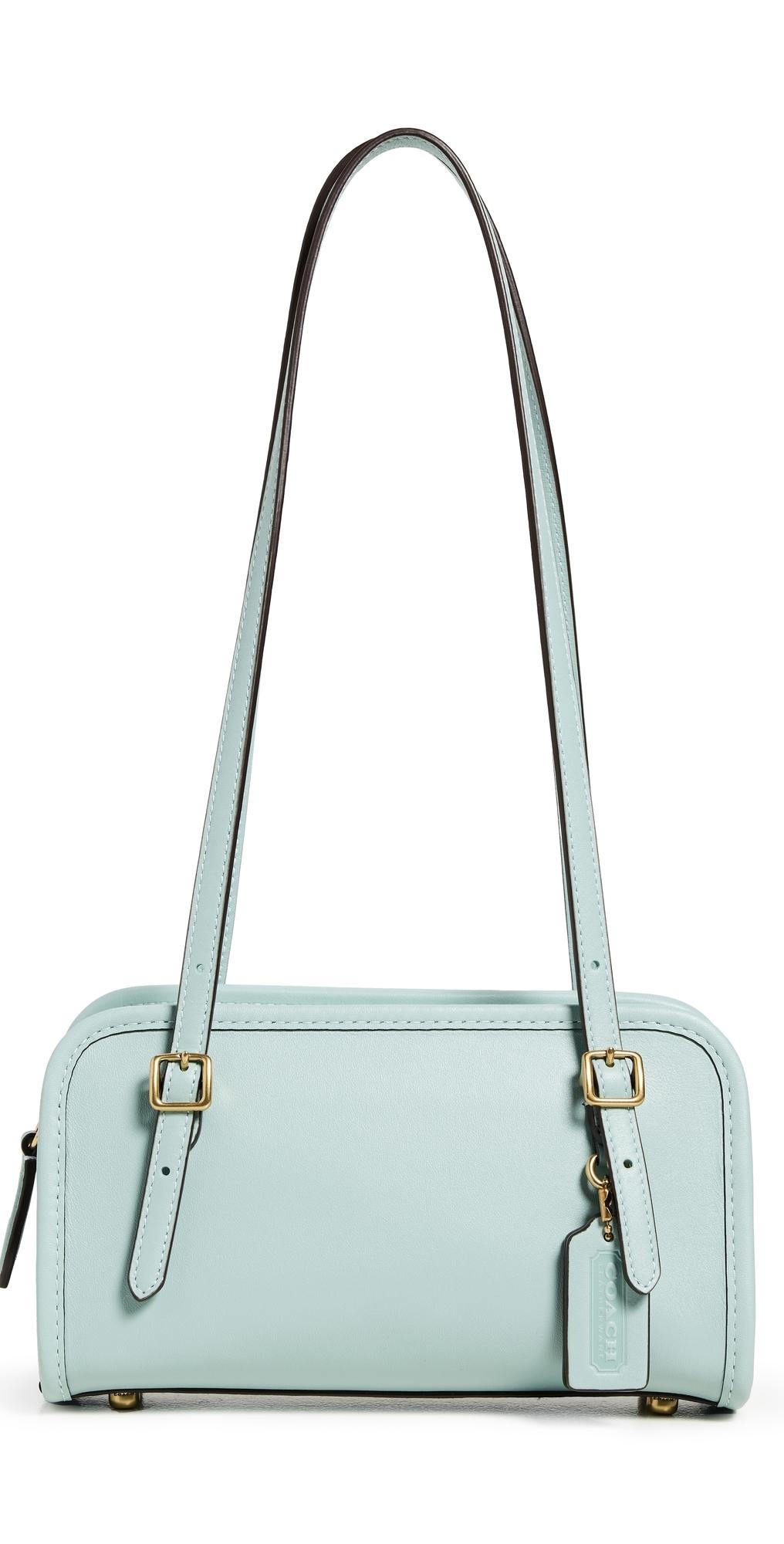 COACH Glovetanned Leather Swing Zip Bag 20 in Blue | Lyst