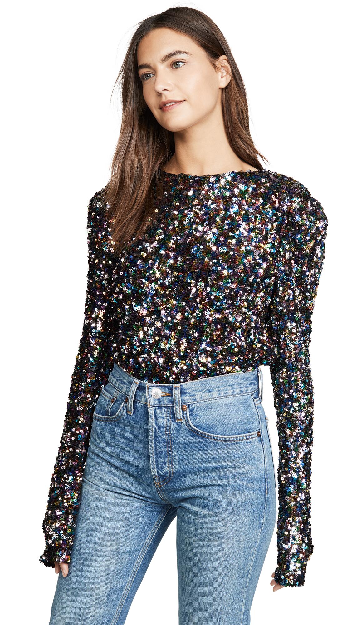 multi sequin top