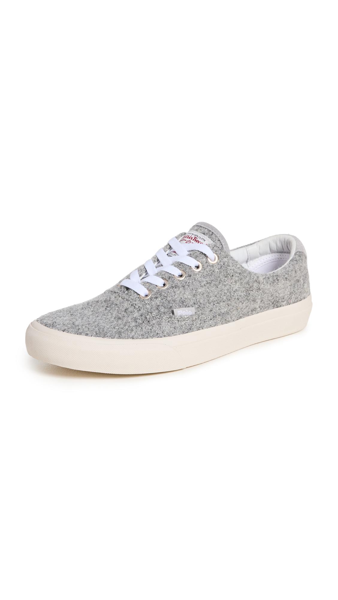 Polo Ralph Lauren Keaton Harris Tweed Sneakers in White for Men | Lyst
