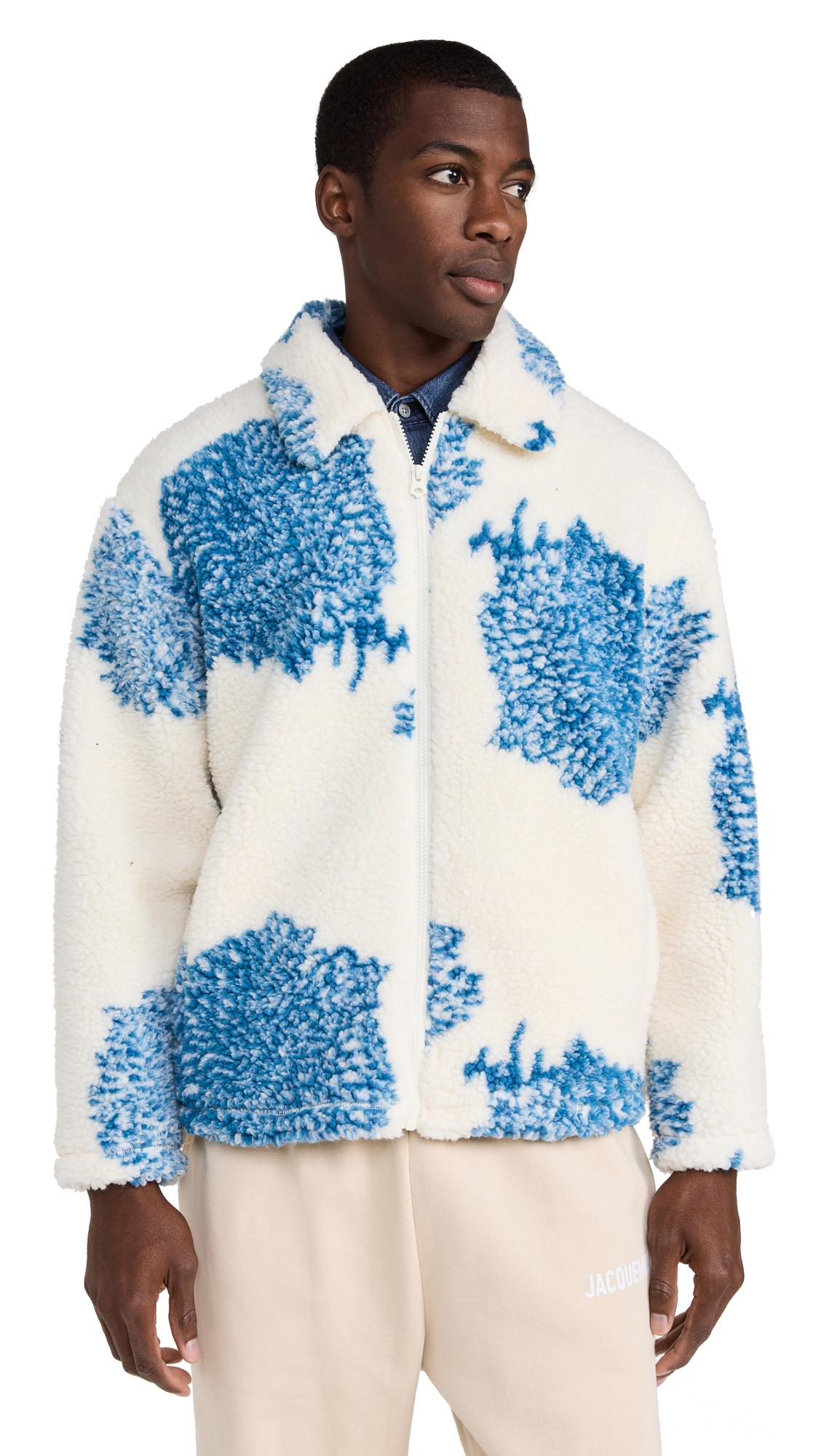 Obey Bistro Sherpa Jacket in Blue for Men | Lyst