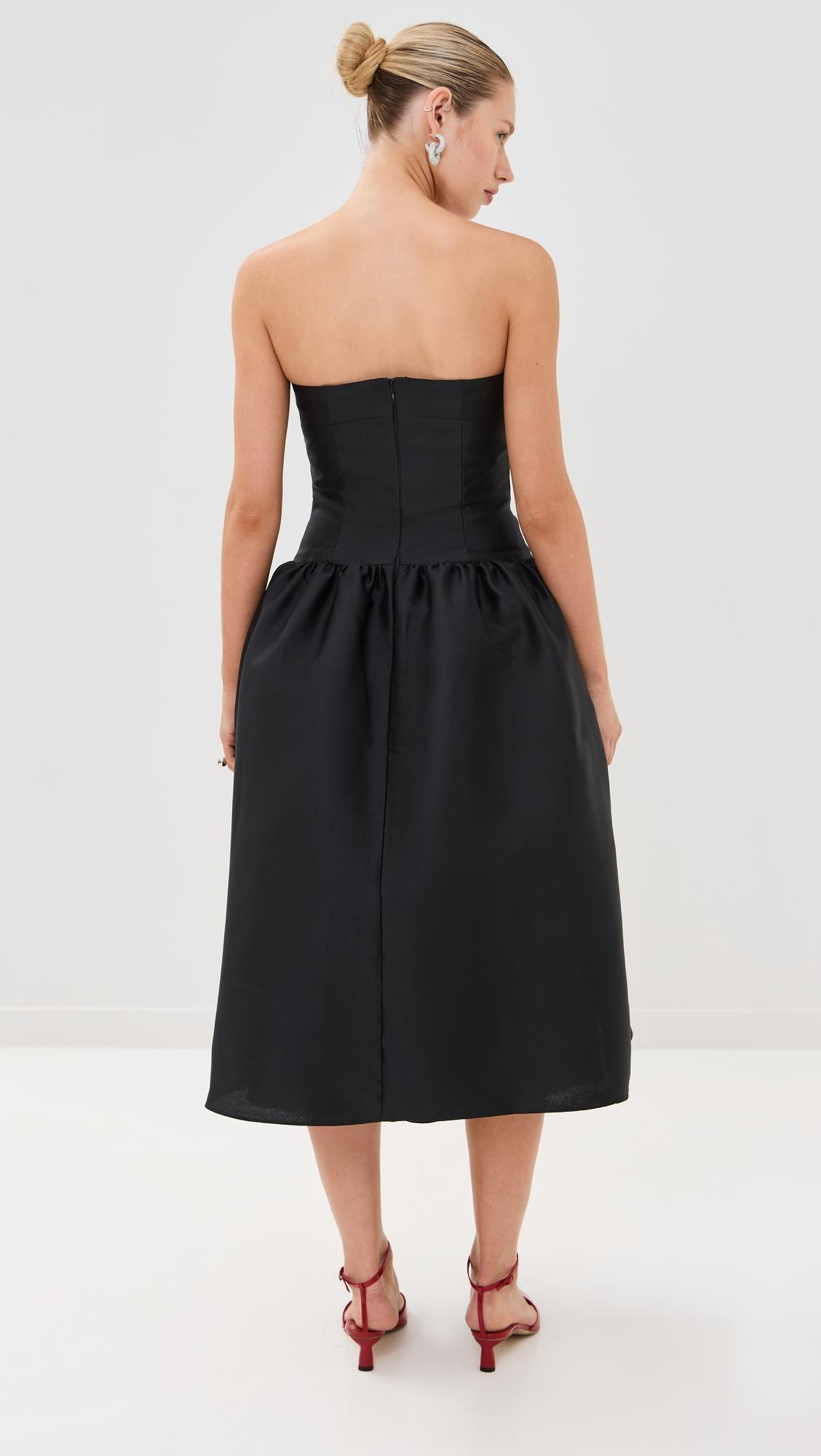 self portrait black taffeta bow mini dress self-portrait Taffeta Lace Mini Dress in Black main image 0