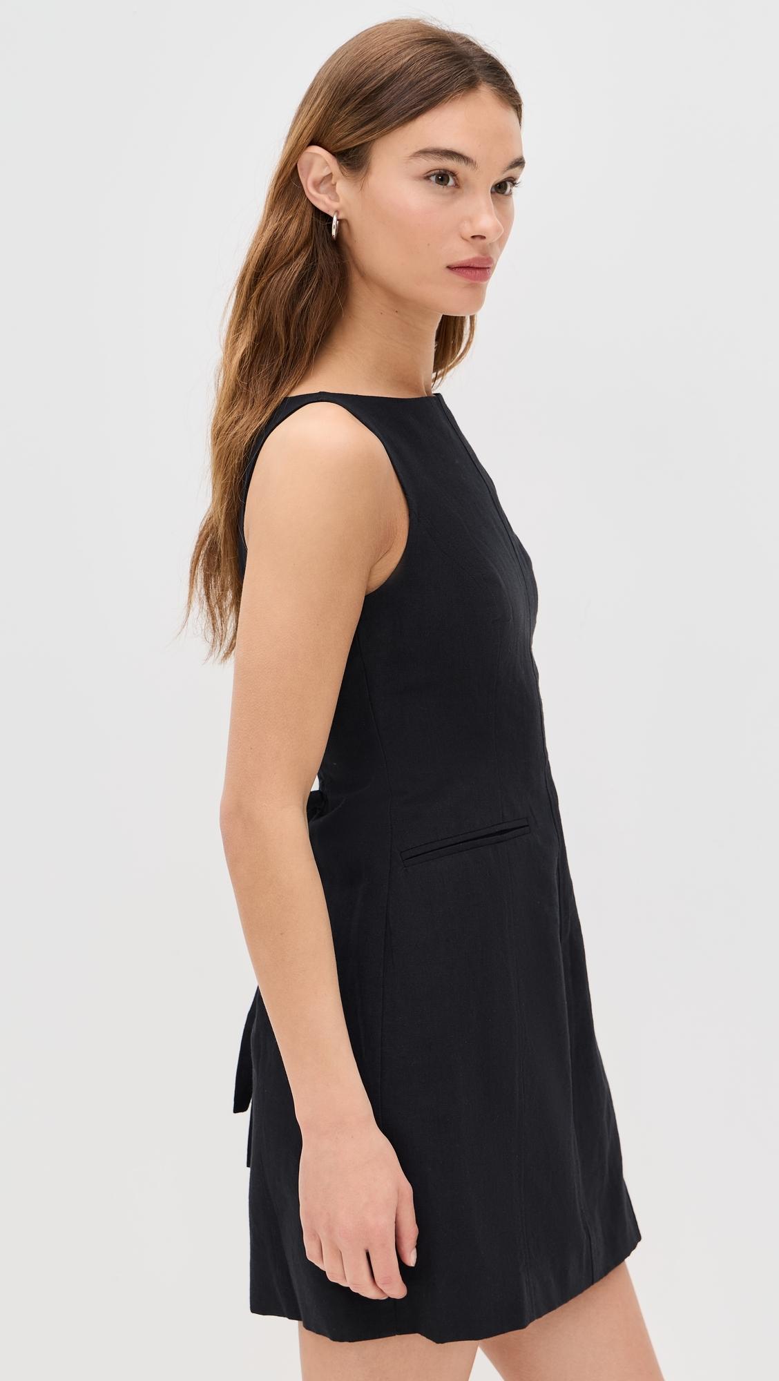 aligne ozzy linen mini dress ALIGNE Ozzy Linen Mini Dress