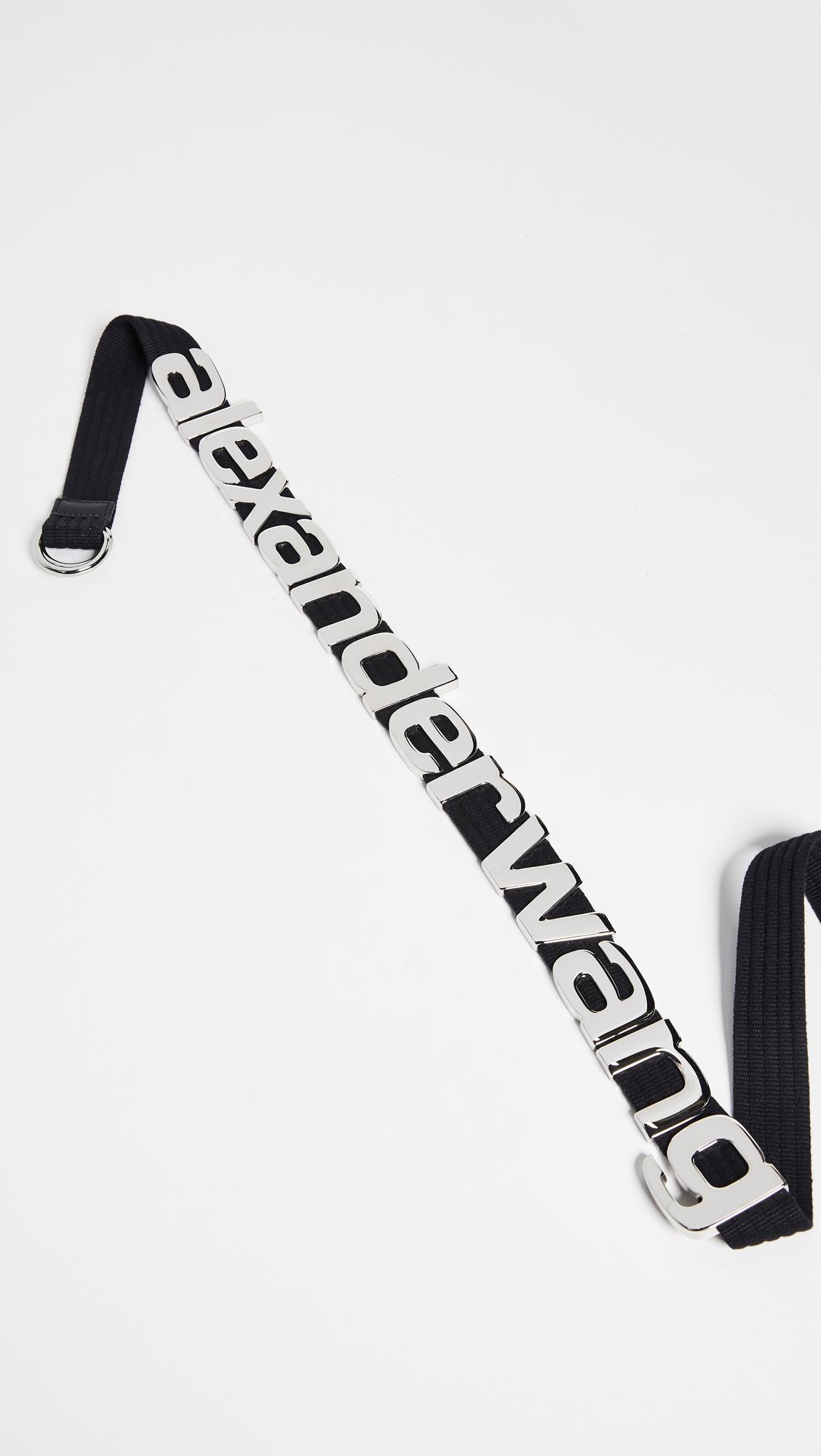 Alexander Wang Metal Letters Belt in Black | Lyst