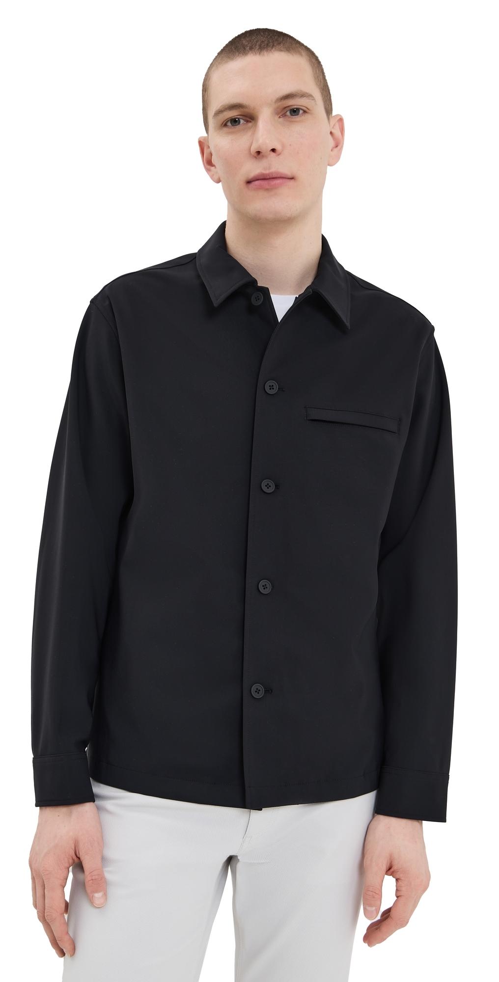 カズ　Theory Precision Ponte Overshirt 黒 Theory Precision Ponte Overshirt in Black for Men | Lyst