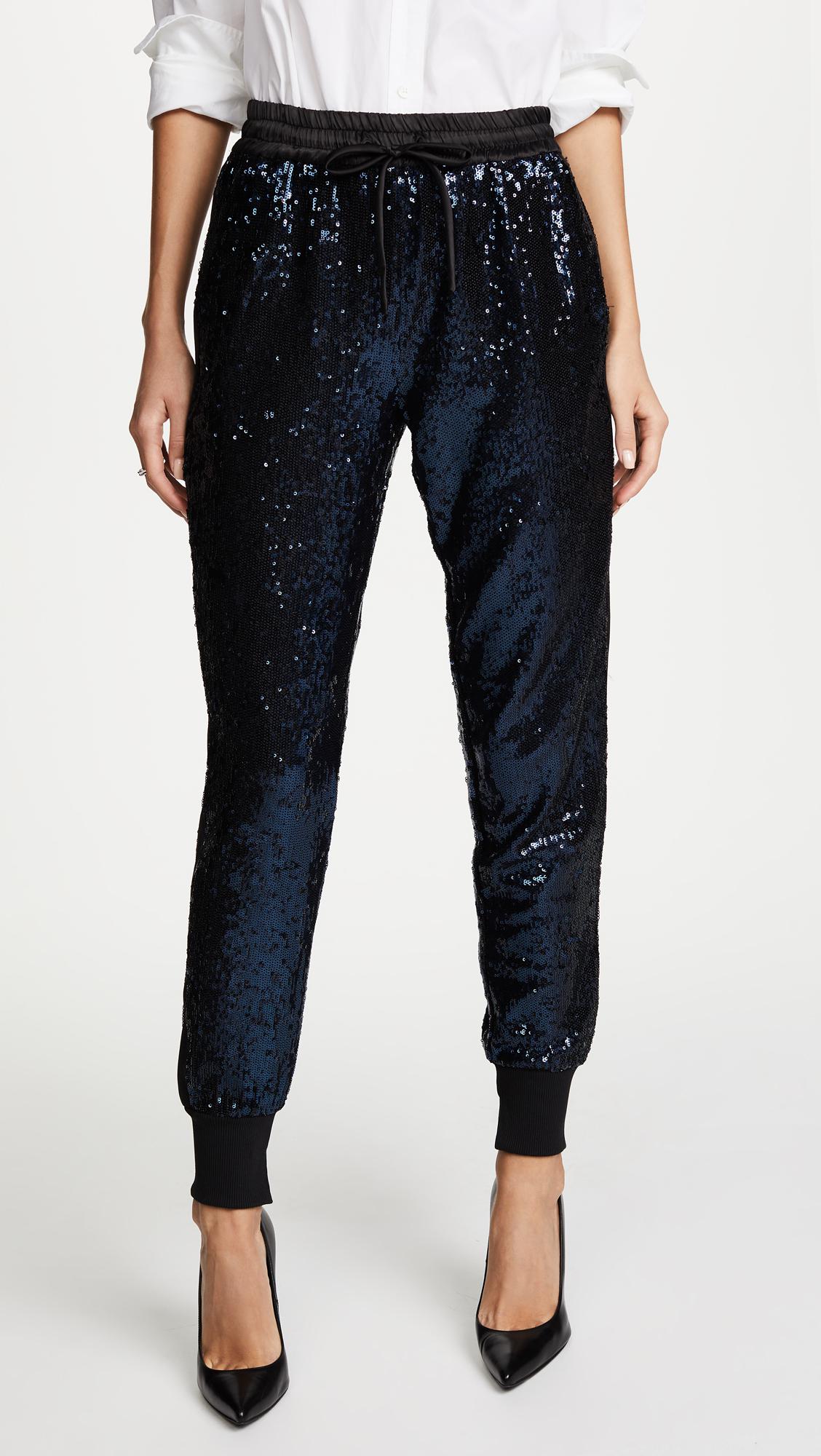 navy sequin joggers