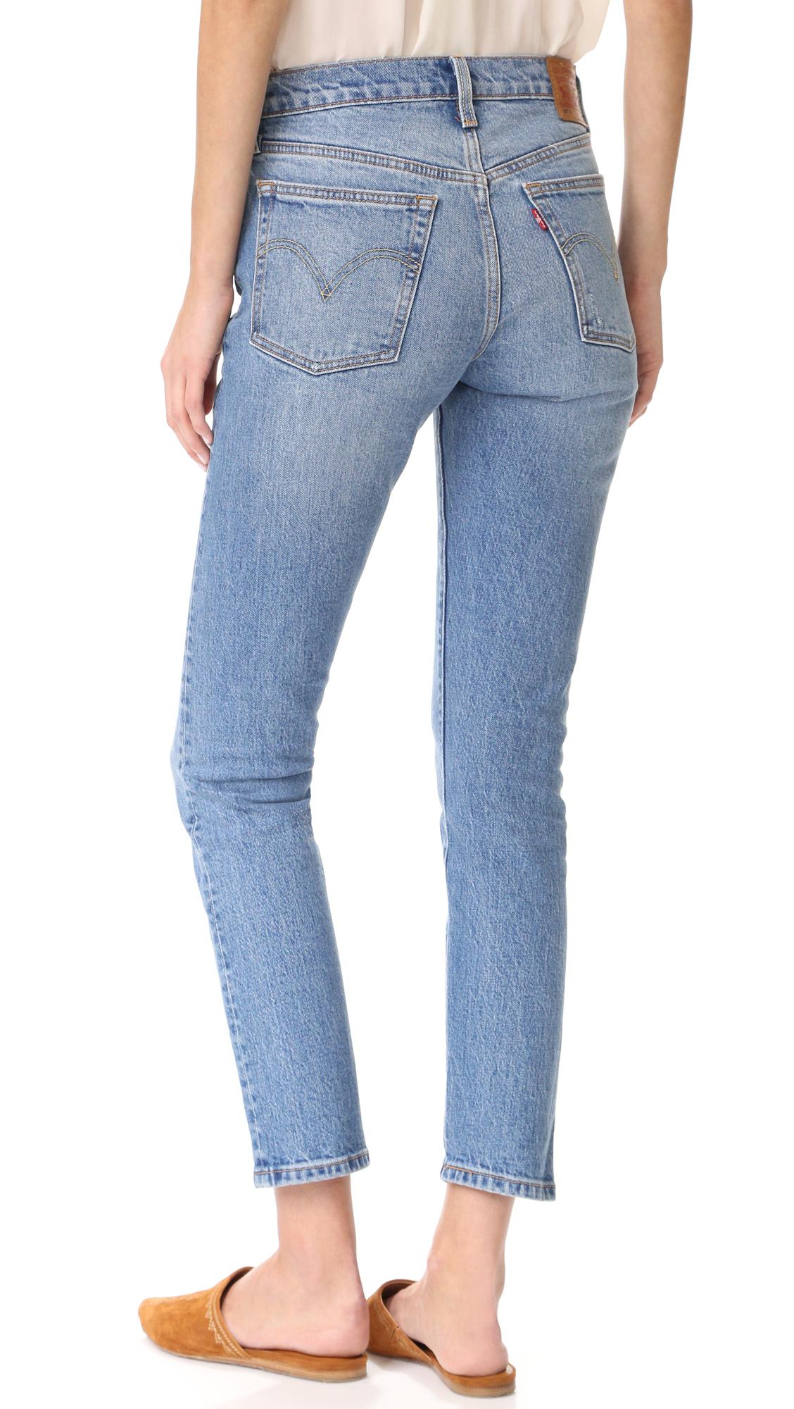 Levis 501 Skinny Jeans In Blue Lyst 