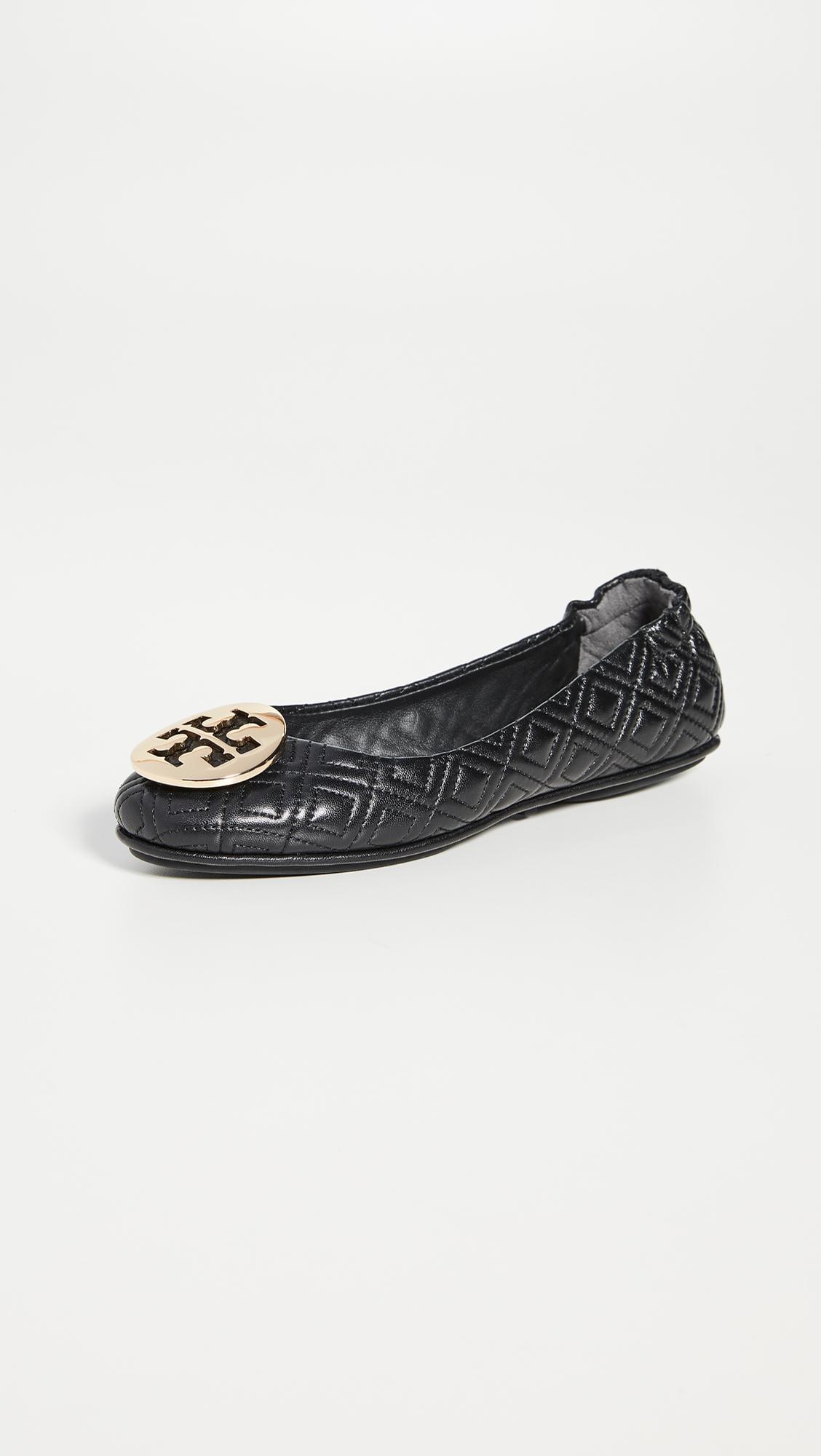 tory burch black minnie flats