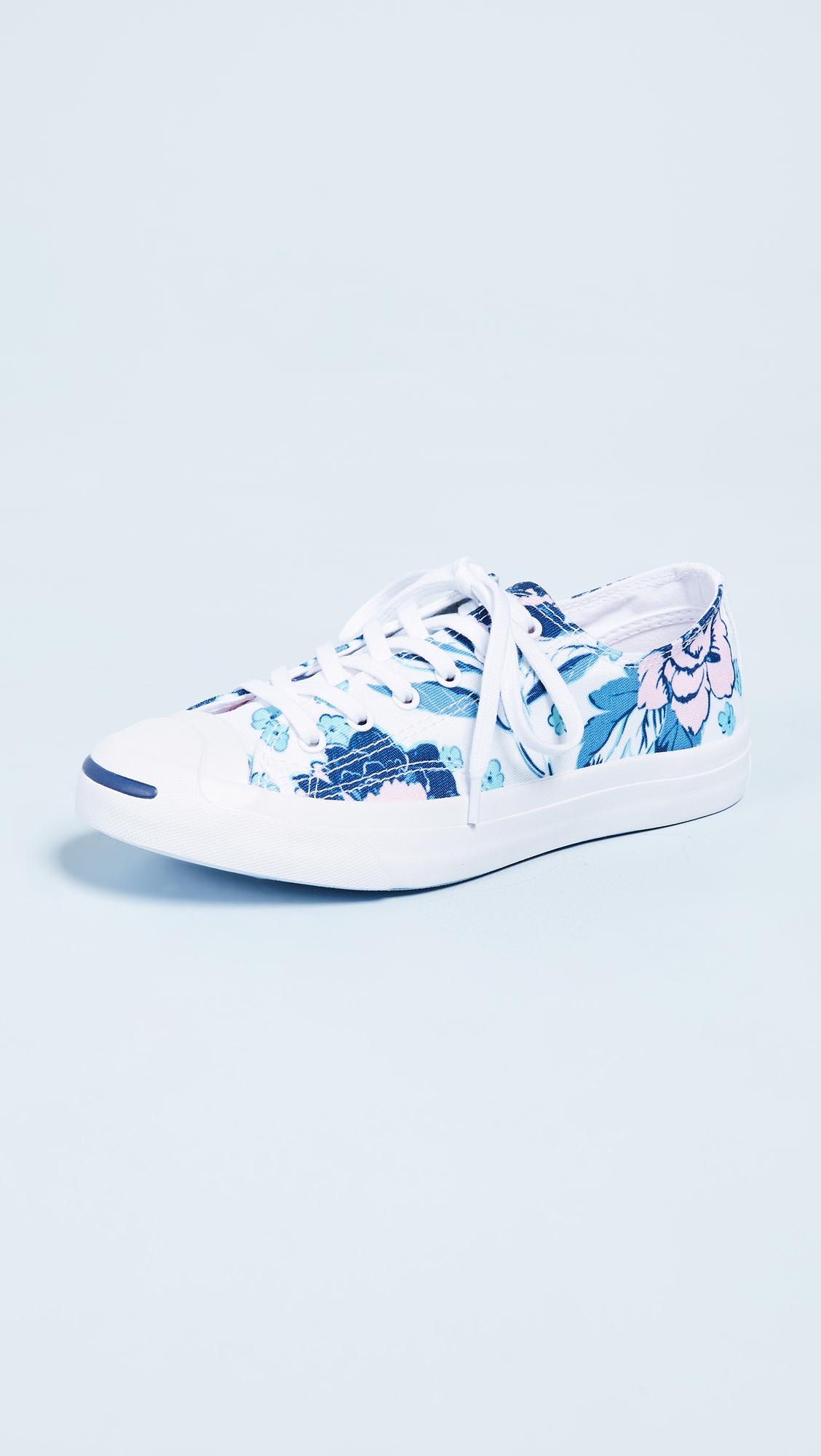 Converse Jack Purcell Floral Print Sneakers in Blue | Lyst