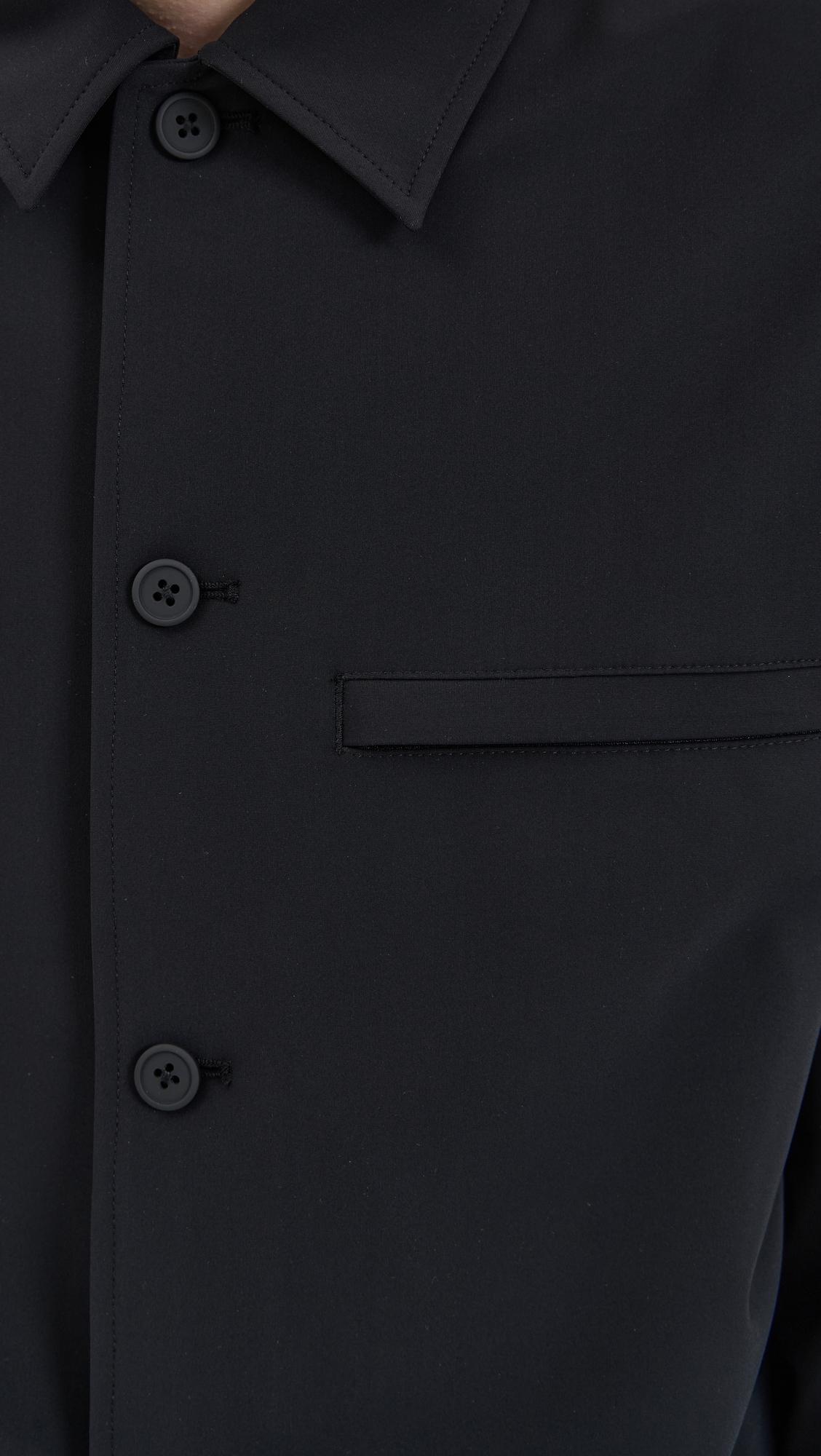 Theory Precision Ponte Overshirt in Black for Men | Lyst
